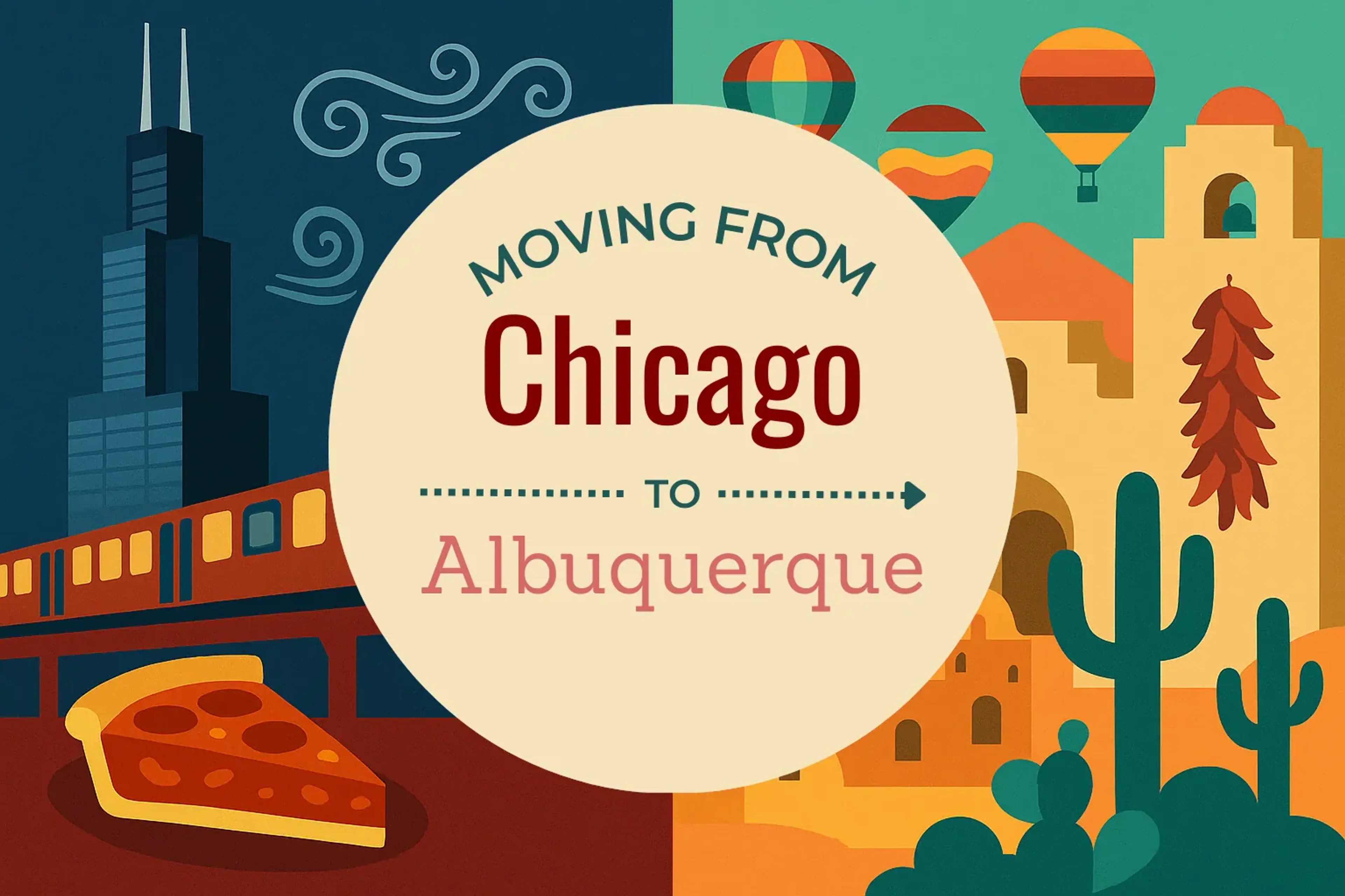 Side-by-side comparison of Chicago to Albuquerque moving companies