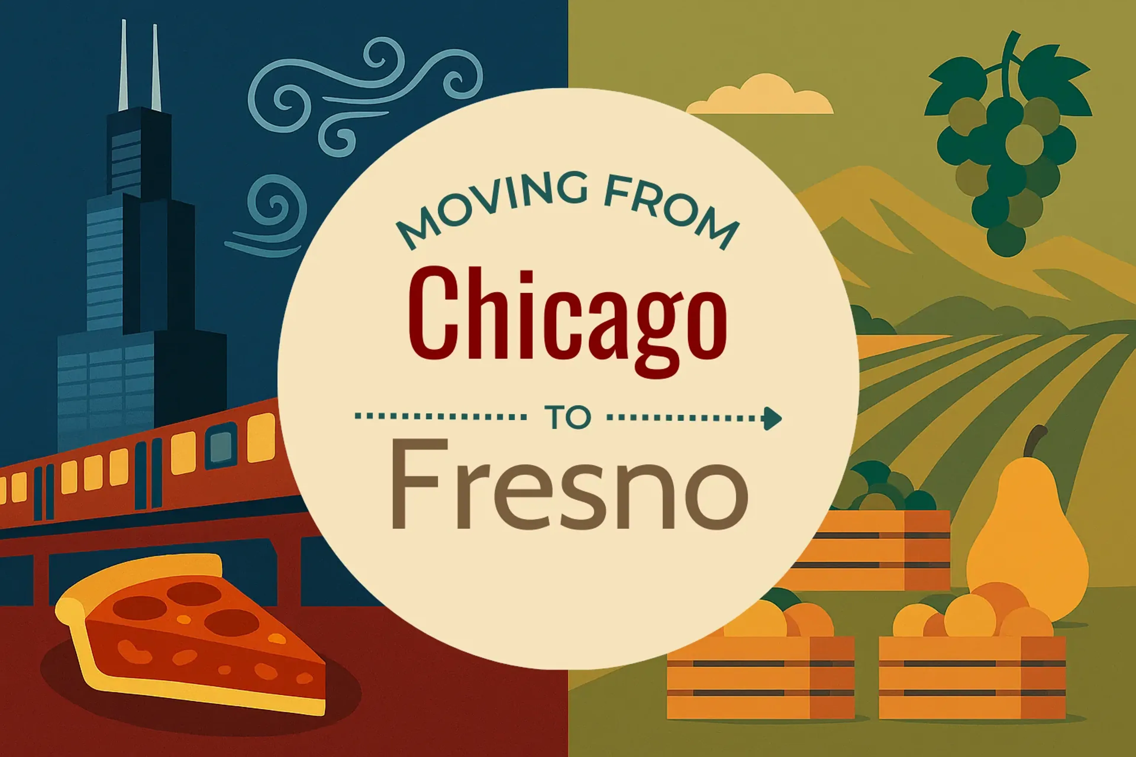 Side-by-side comparison of Chicago to Fresno moving companies
