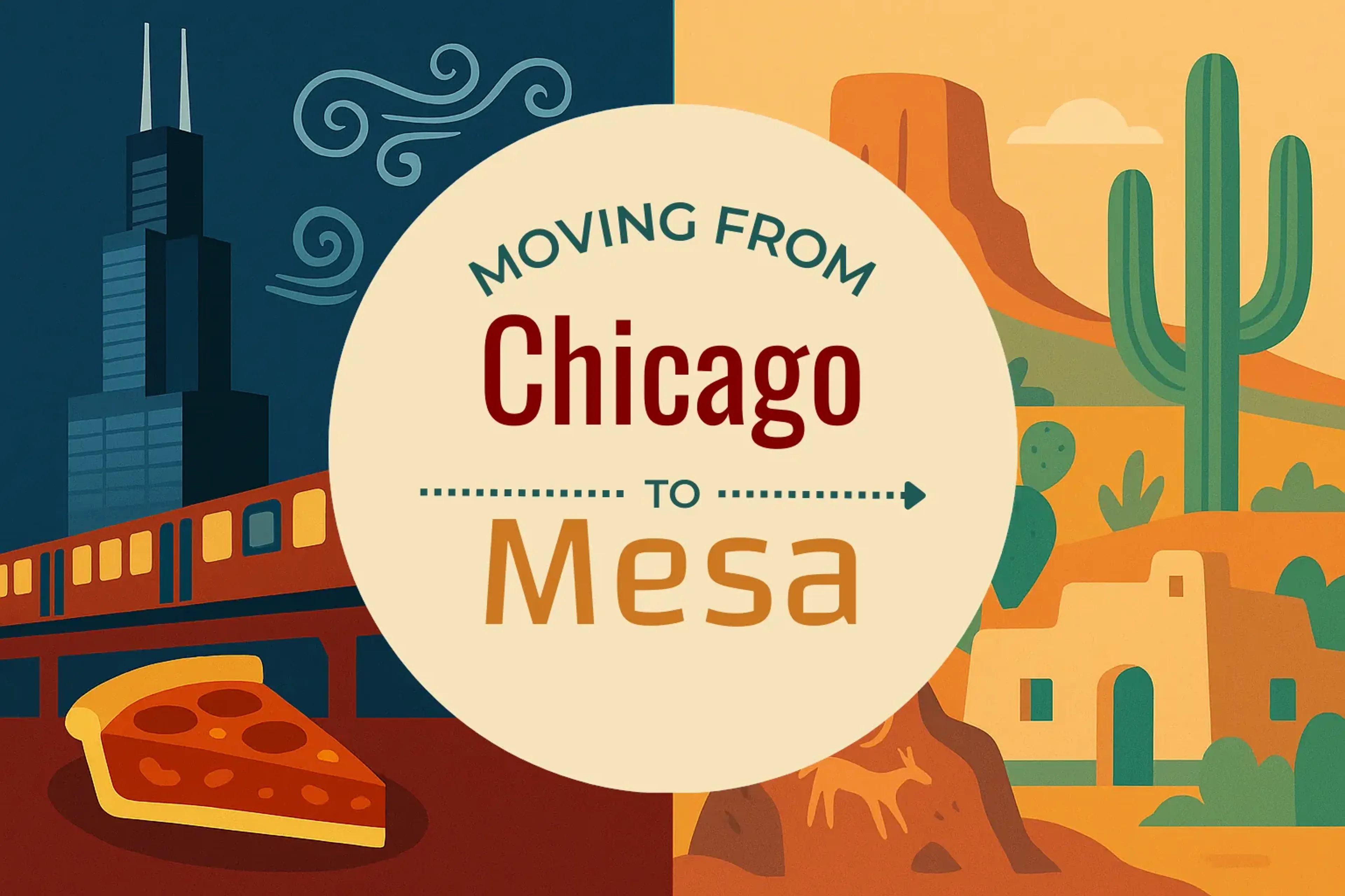 Side-by-side comparison of Chicago to Mesa moving companies