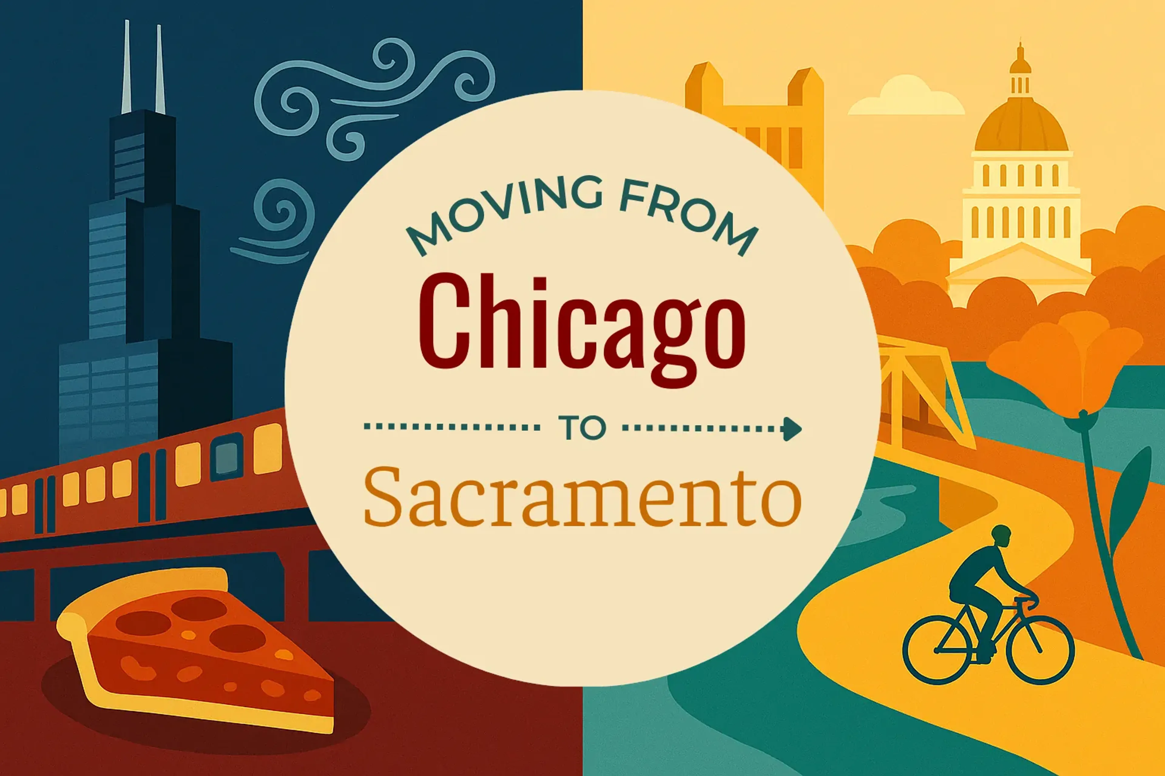 Side-by-side comparison of Chicago to Sacramento moving companies