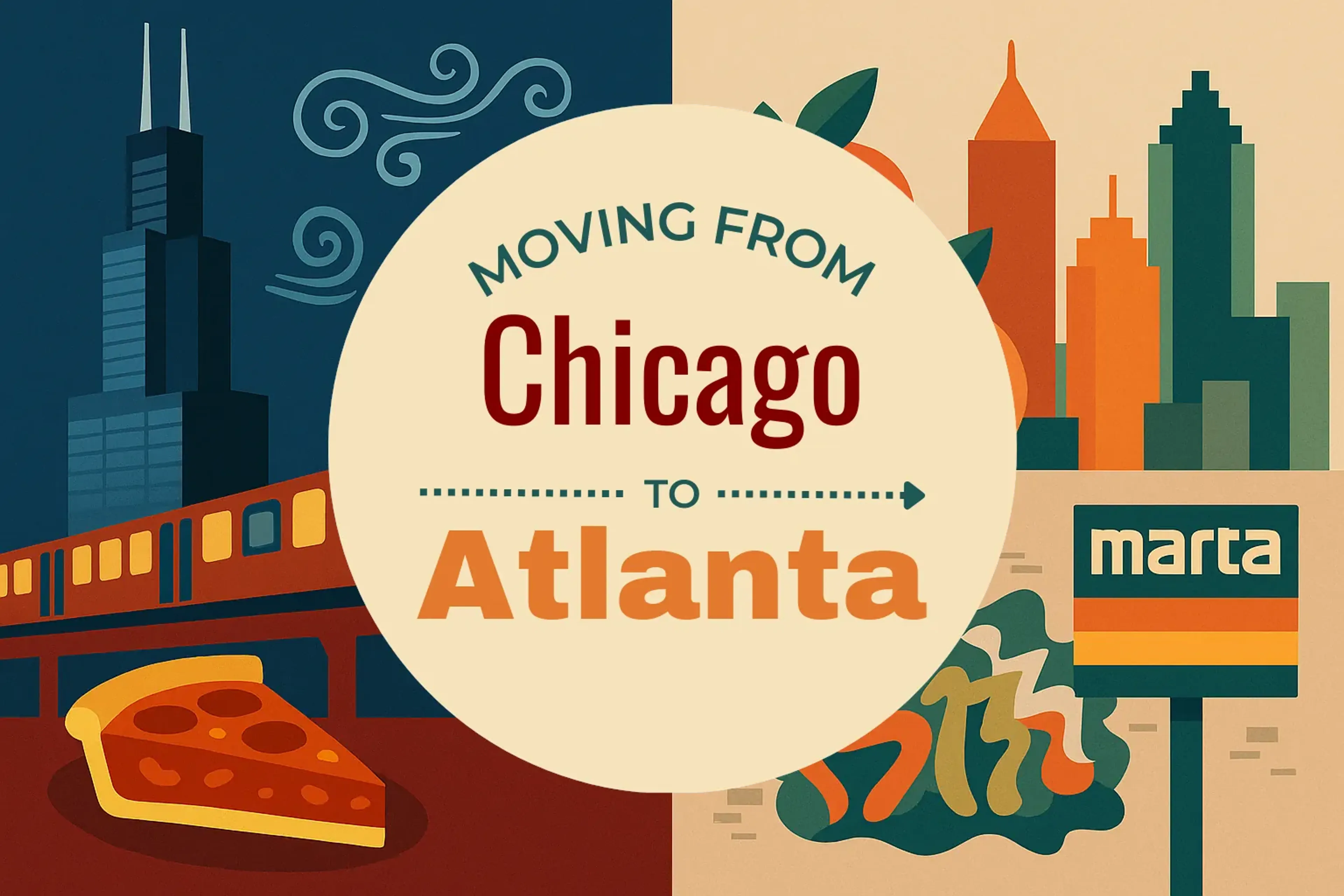 Side-by-side comparison of Chicago to Atlanta moving companies
