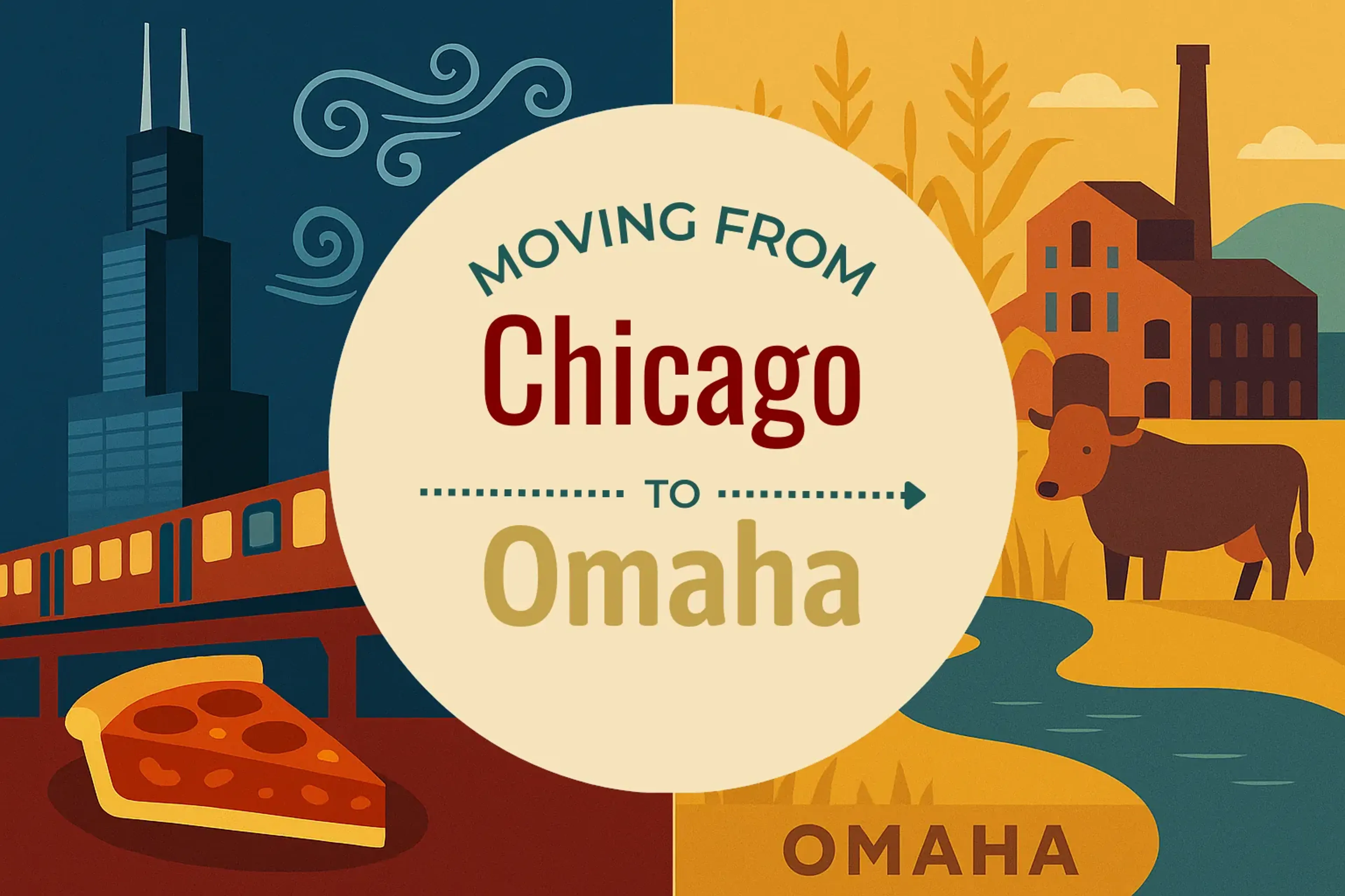 Side-by-side comparison of Chicago to Omaha moving companies