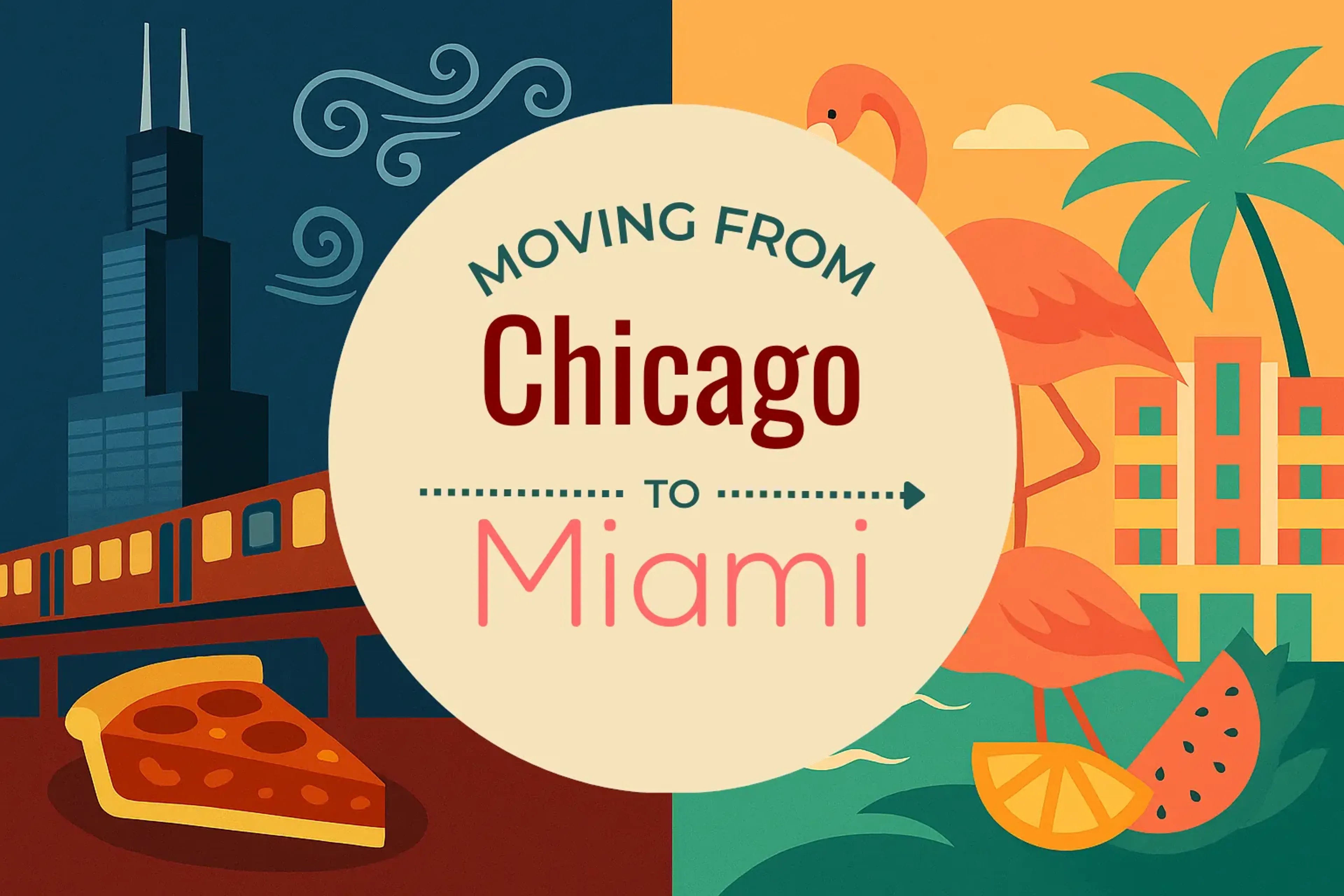 Side-by-side comparison of Chicago to Miami moving companies