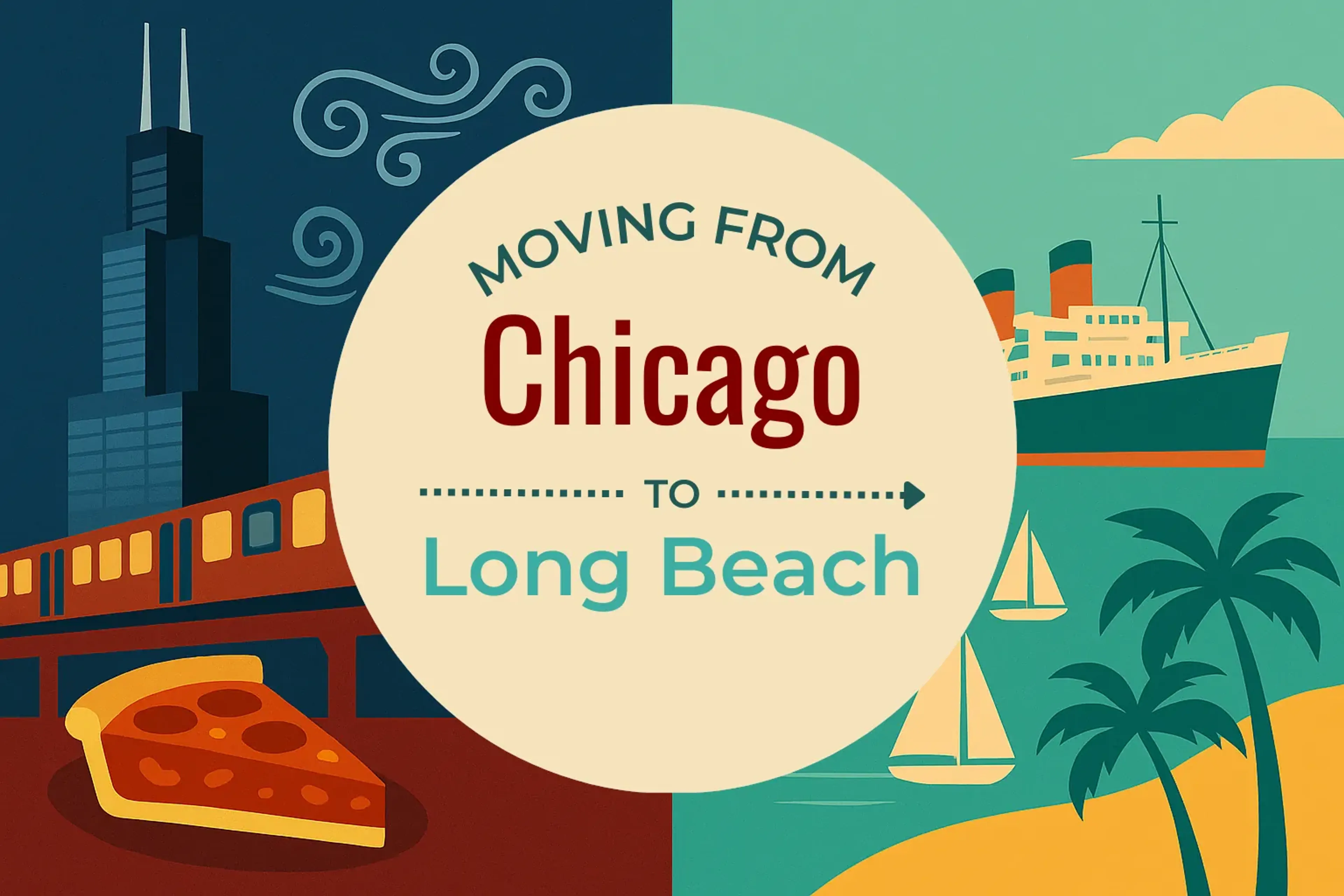 Side-by-side comparison of Chicago to Long Beach moving companies