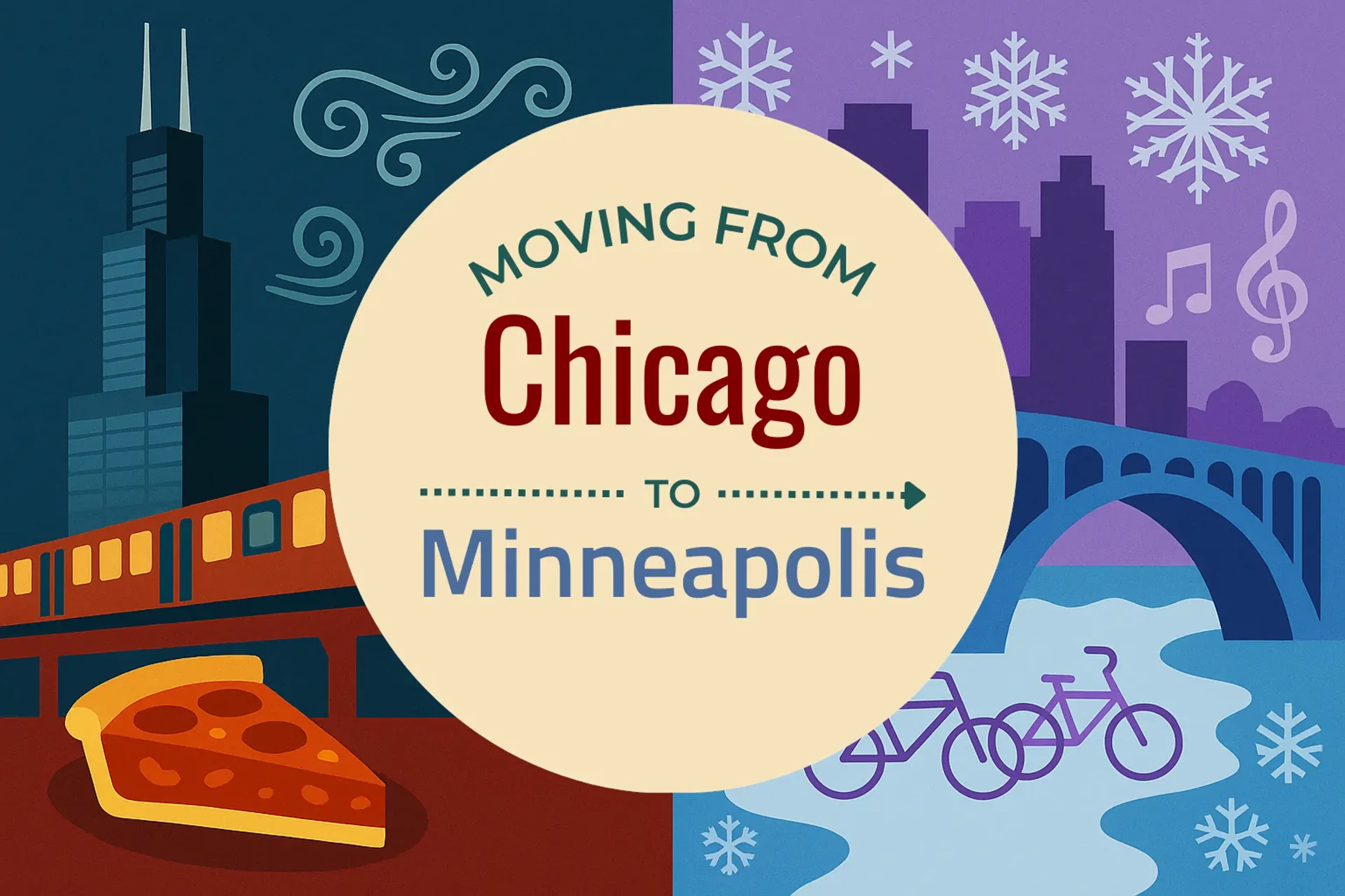 Side-by-side comparison of Chicago to Minneapolis moving companies