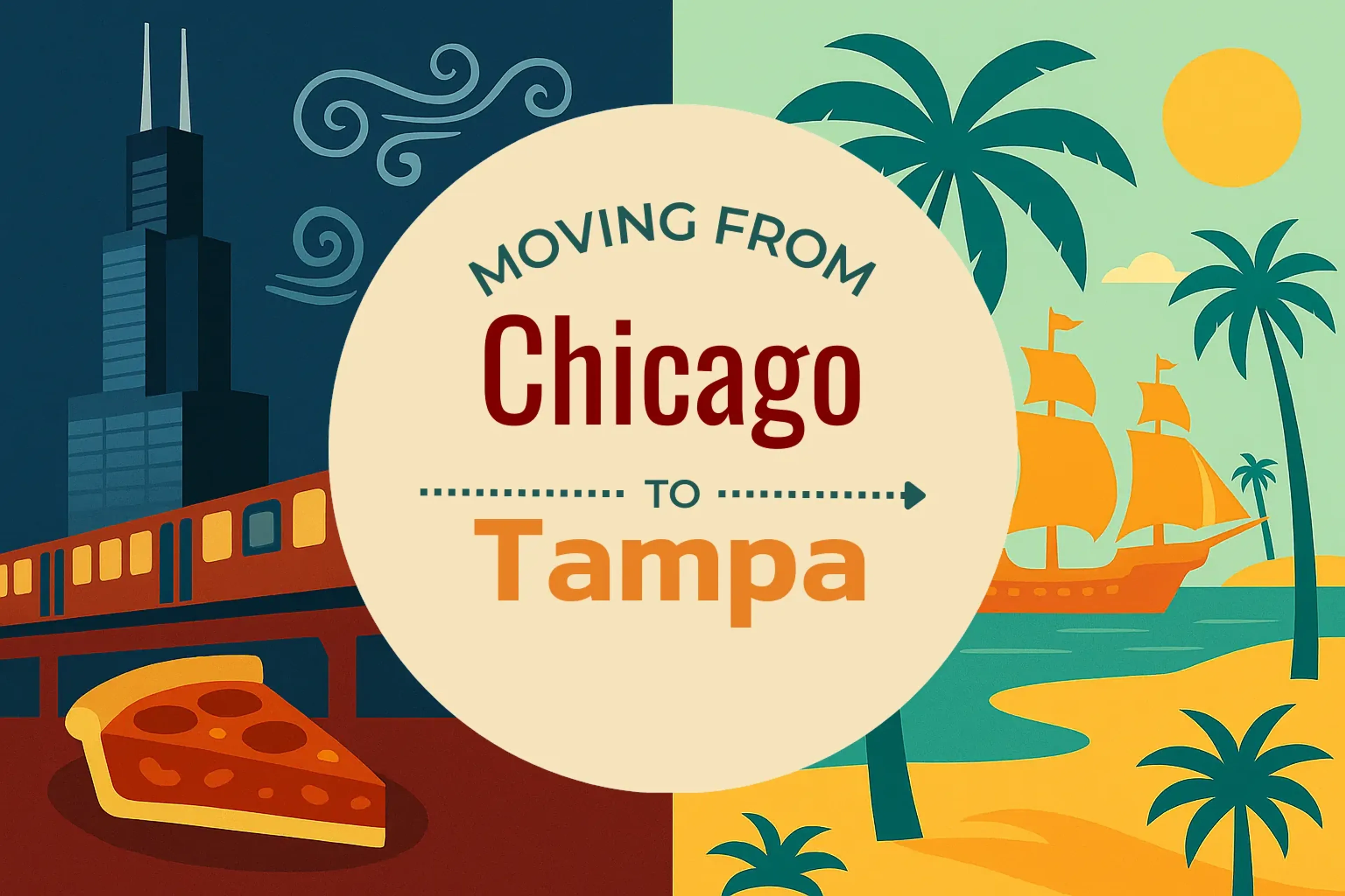 Side-by-side comparison of Chicago to Tampa moving companies