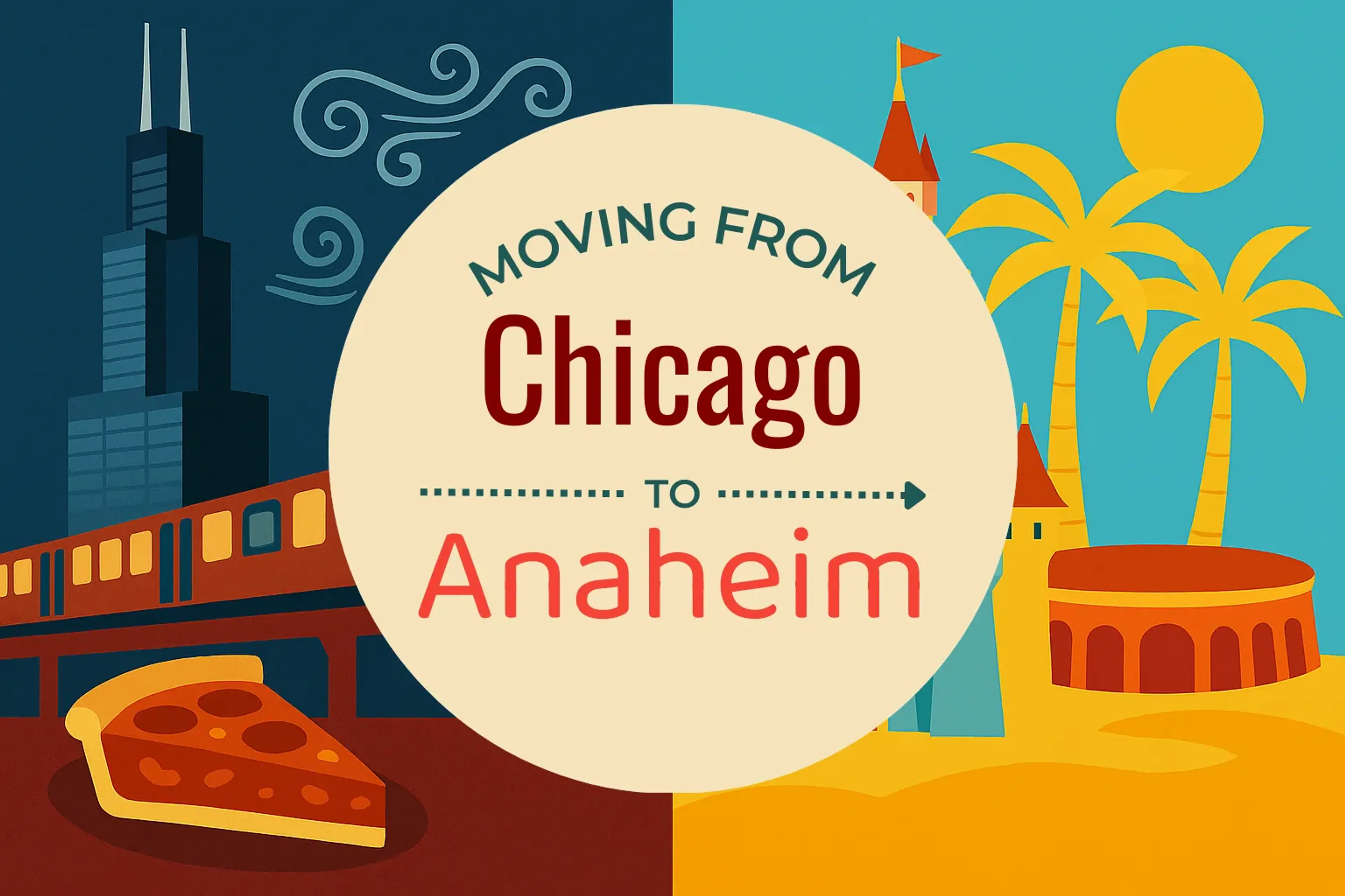 Side-by-side comparison of Chicago to Anaheim moving companies