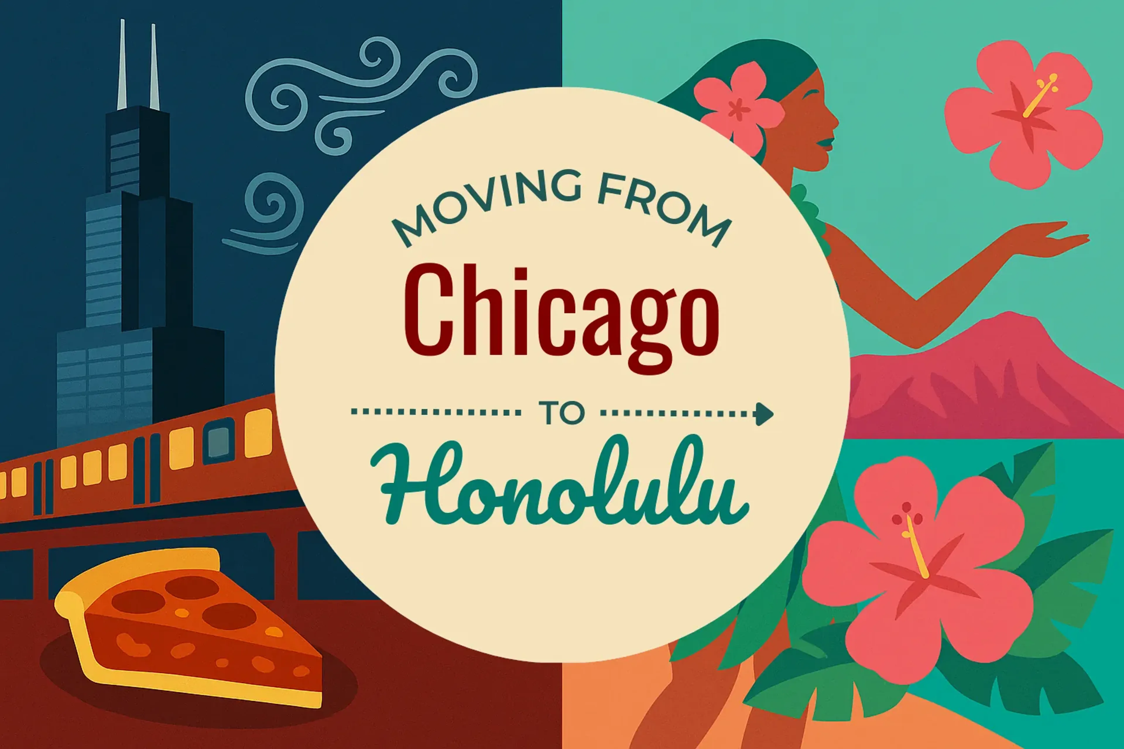 Side-by-side comparison of Chicago to Honolulu moving companies