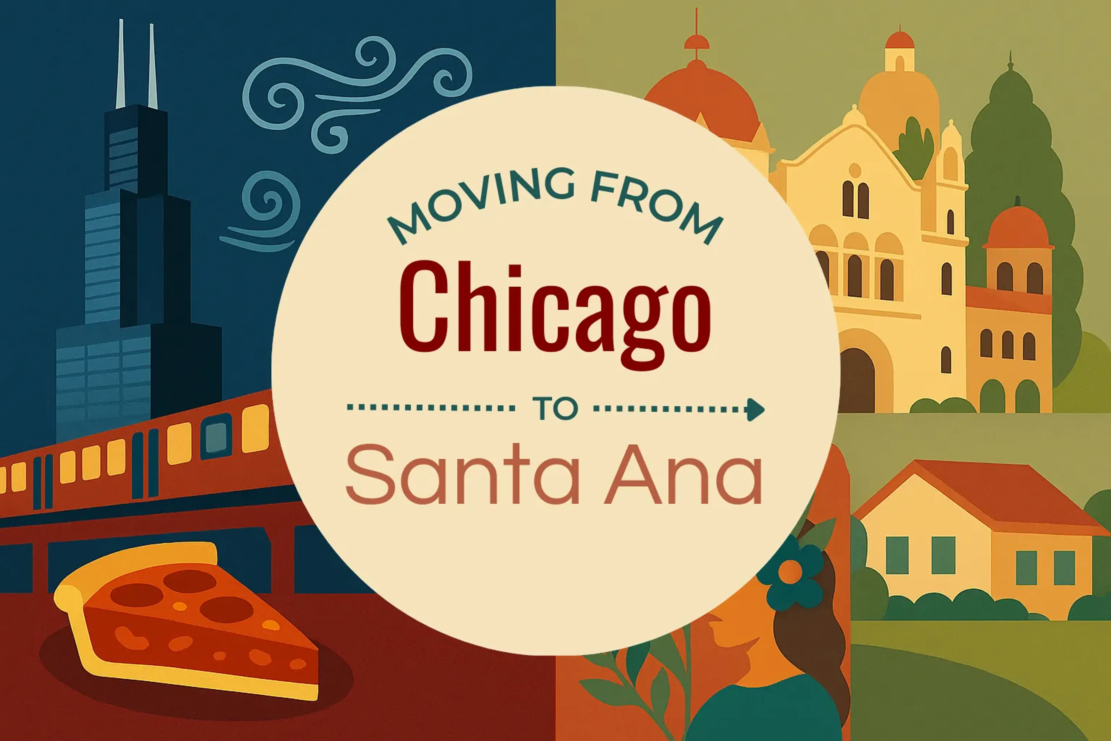 Side-by-side comparison of Chicago to Santa Ana moving companies