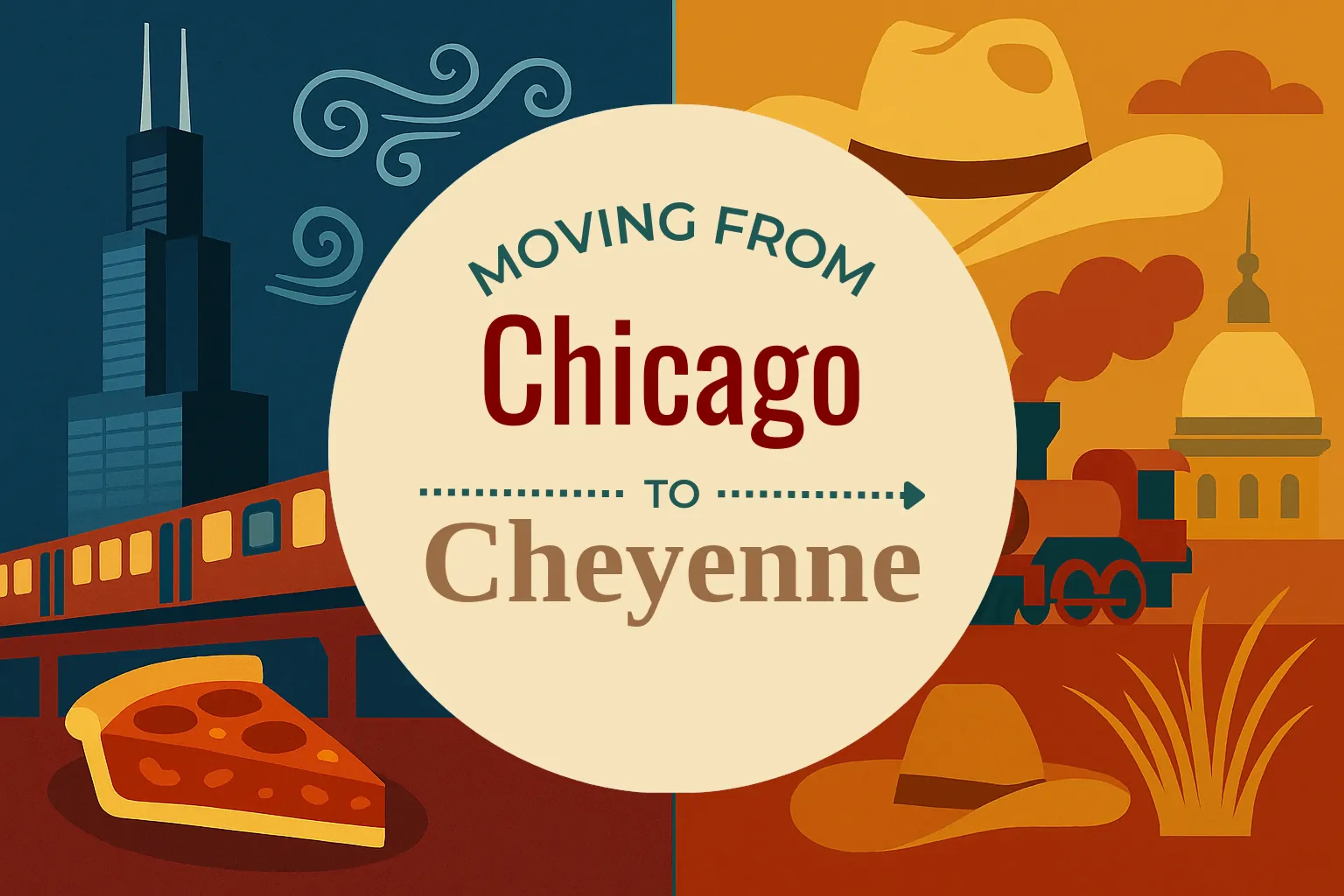 Side-by-side comparison of Chicago to Cheyenne moving companies