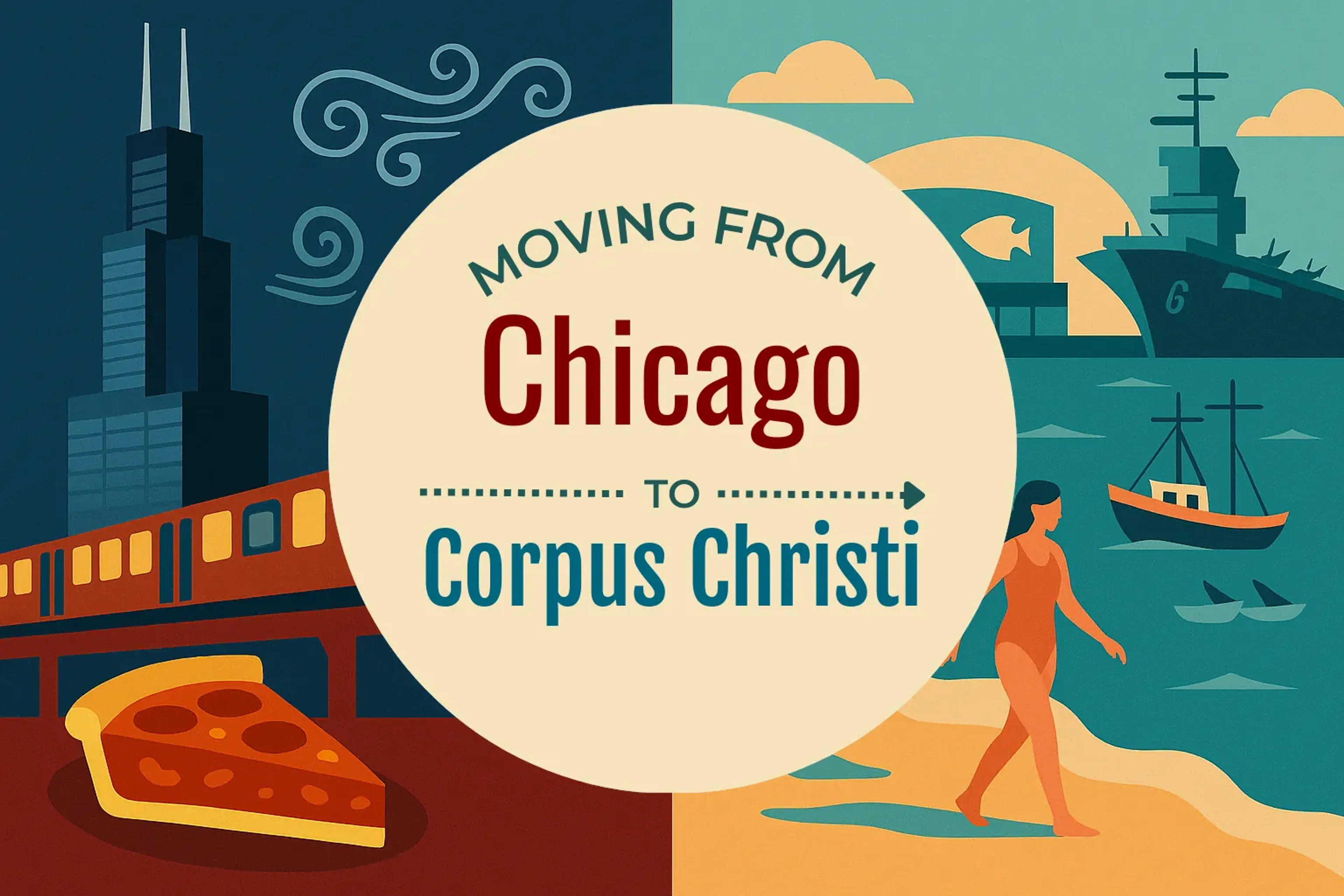 Side-by-side comparison of Chicago to Corpus Christi moving companies