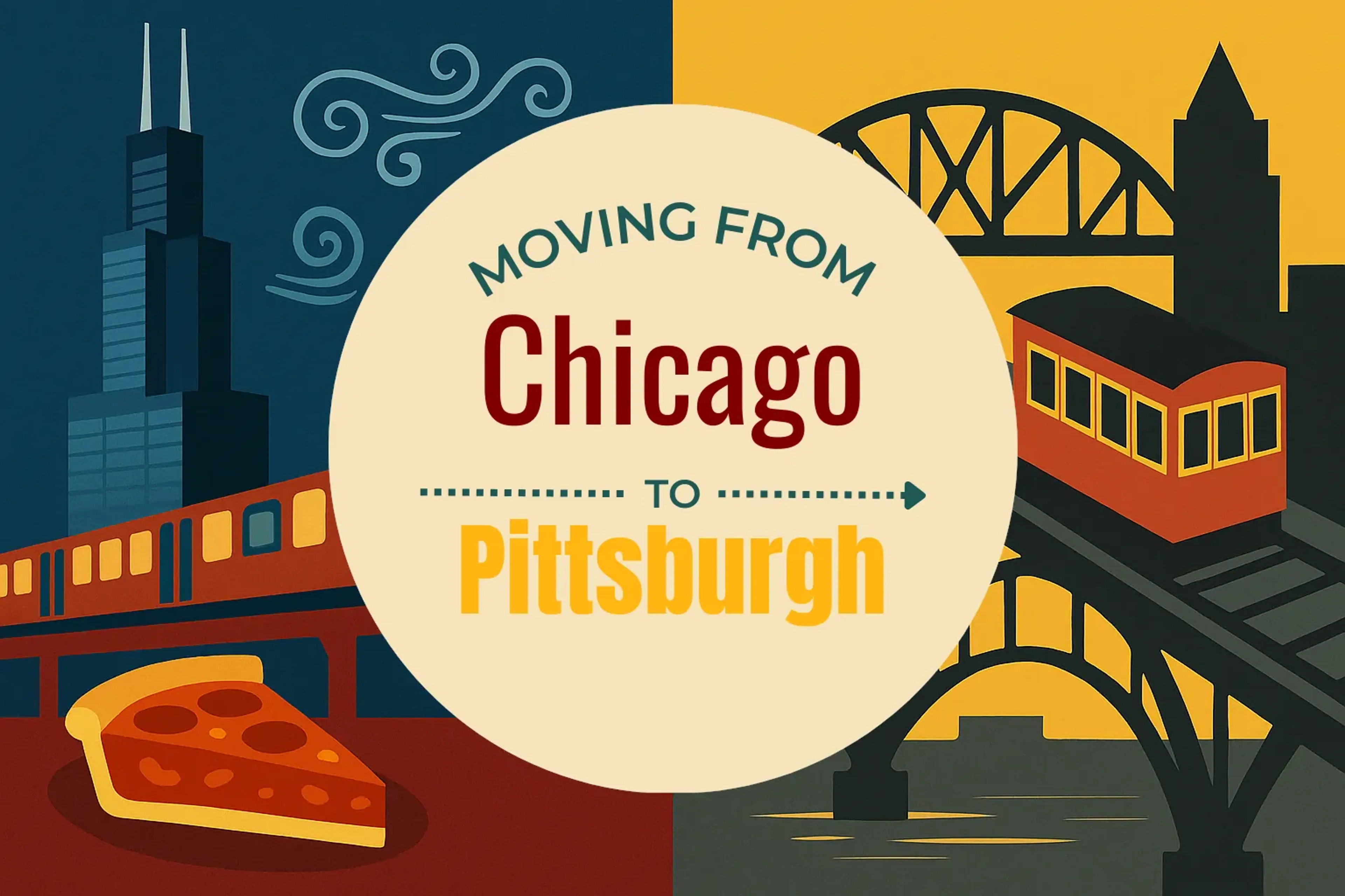 Side-by-side comparison of Chicago to Pittsburgh moving companies
