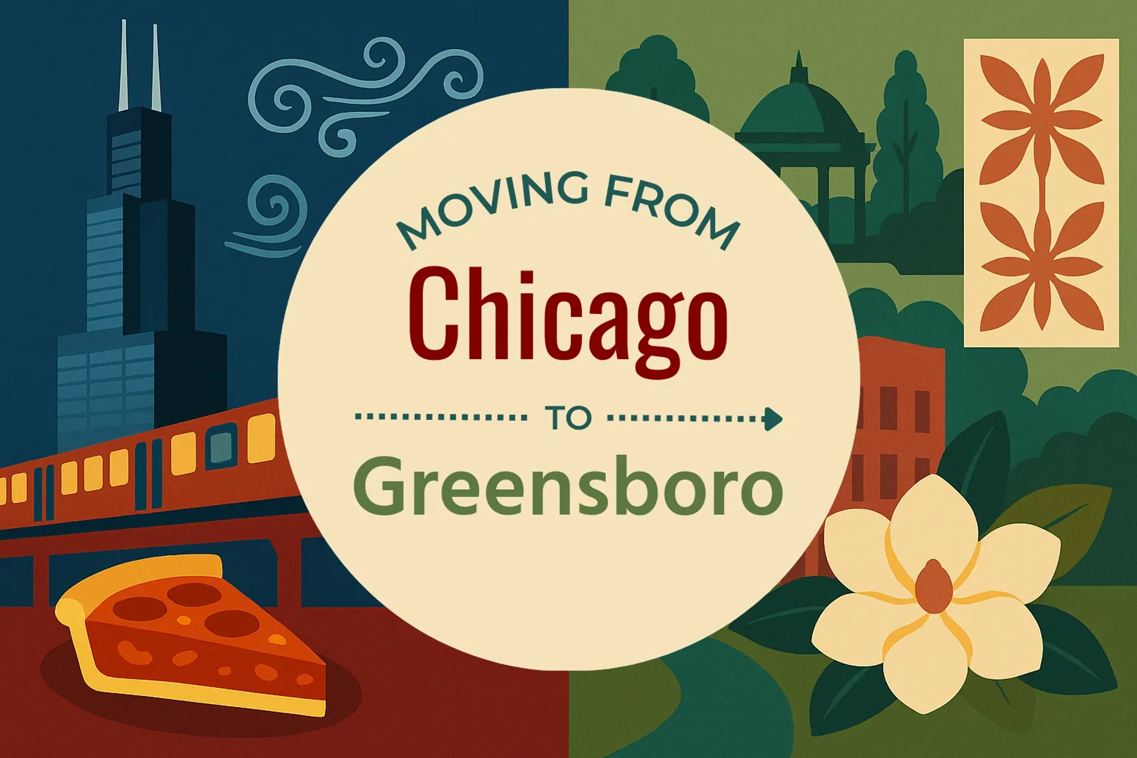 Side-by-side comparison of Chicago to Greensboro moving companies