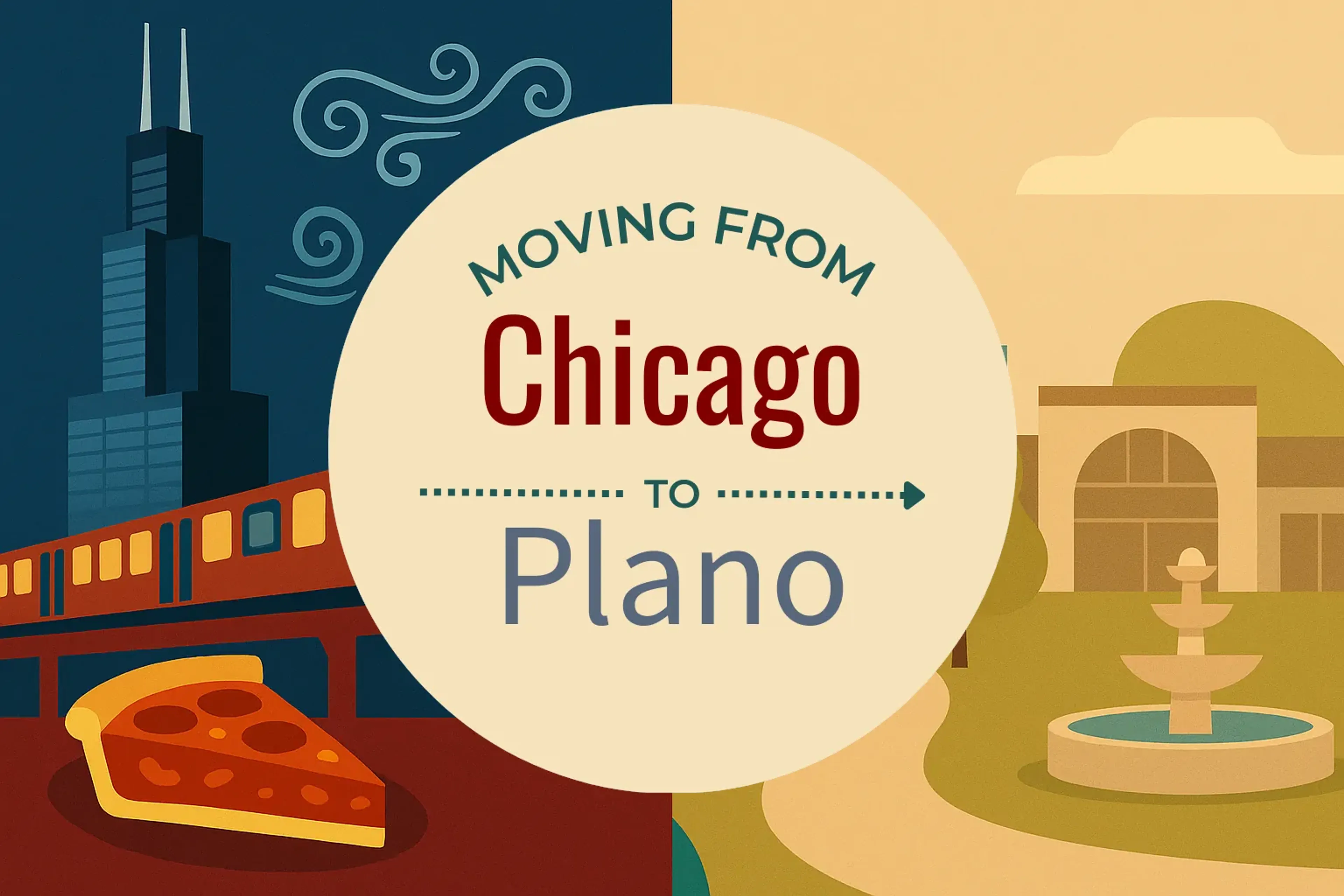 Side-by-side comparison of Chicago to Plano moving companies