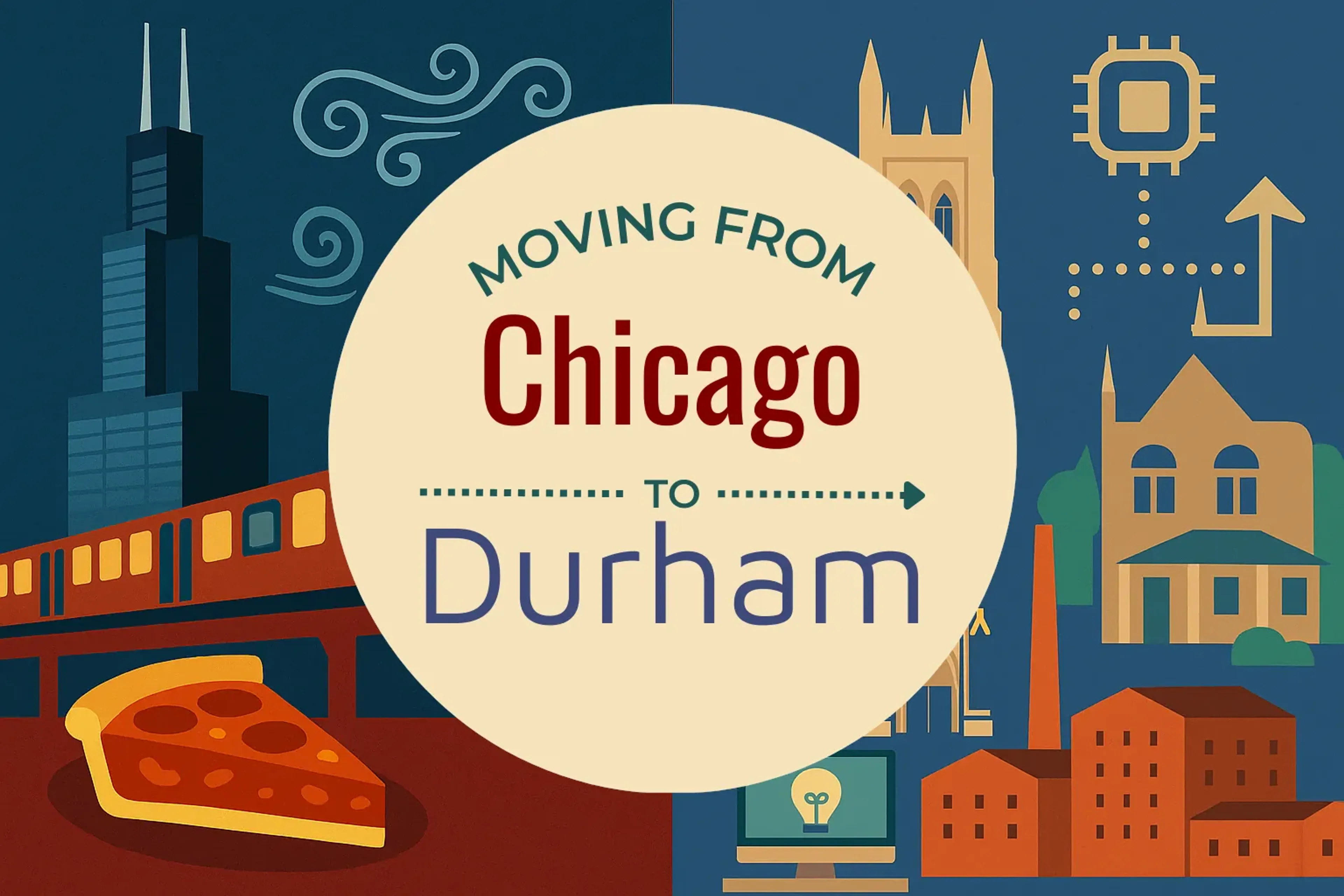 Side-by-side comparison of Chicago to Durham moving companies