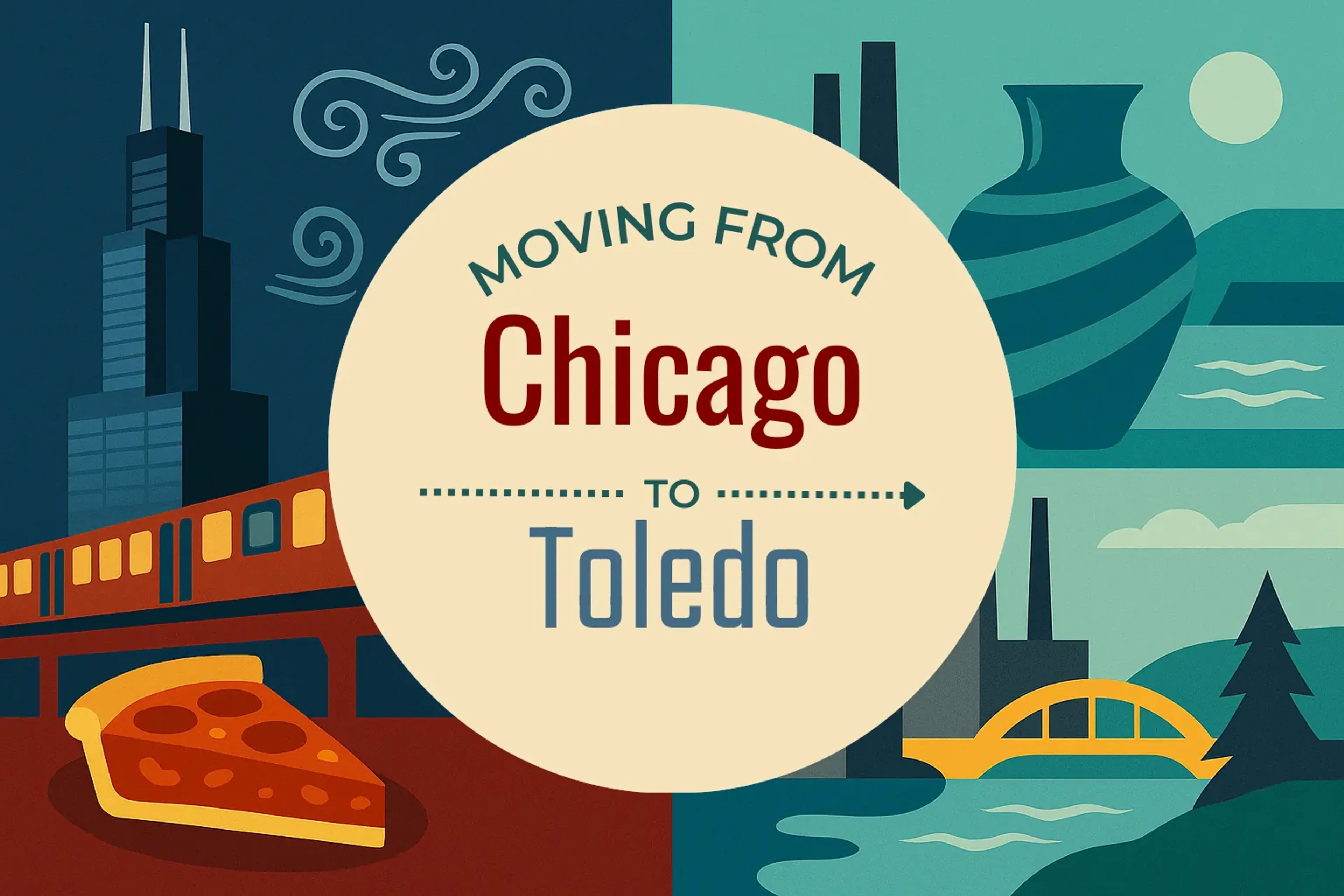 Side-by-side comparison of Chicago to Toledo moving companies