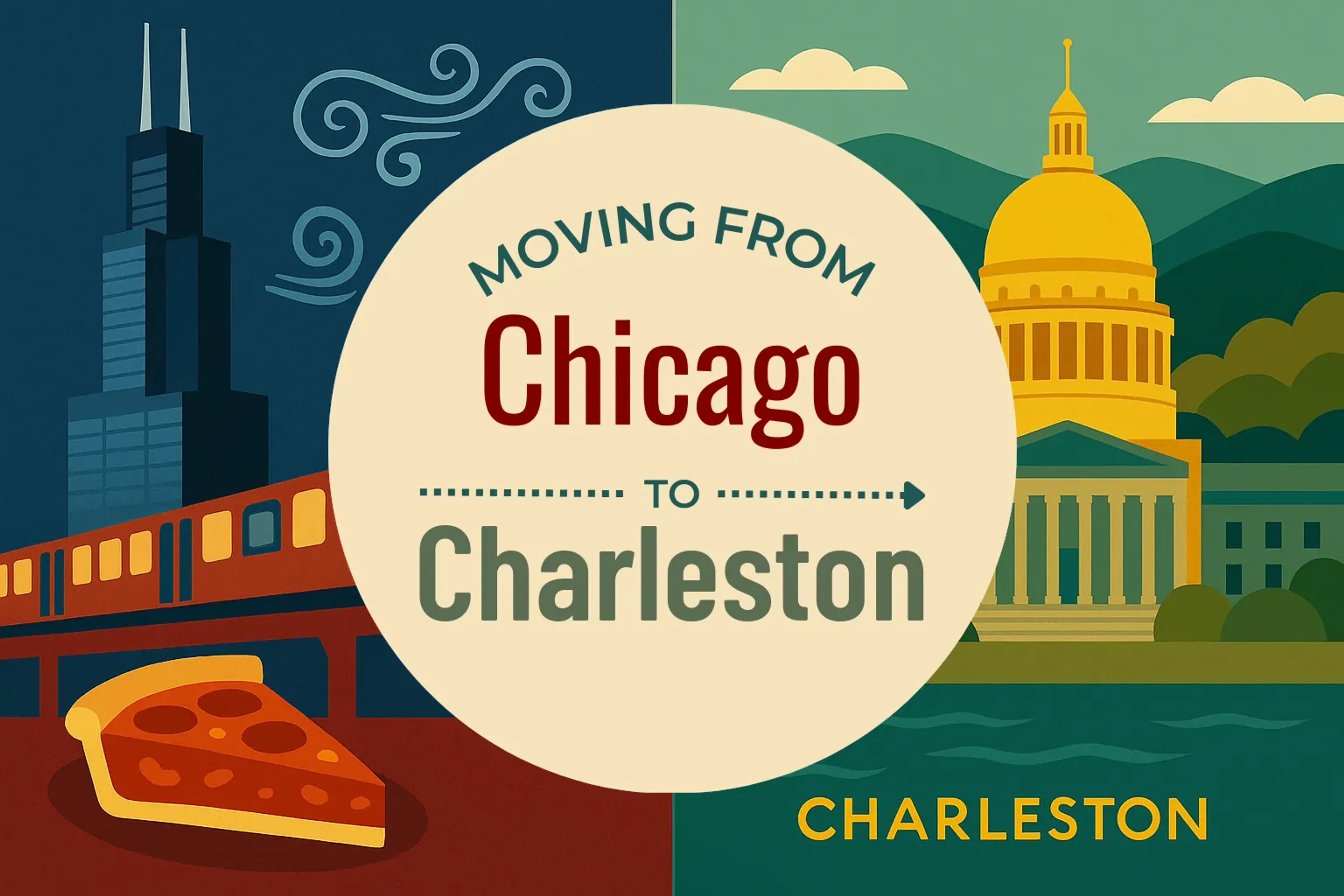 Side-by-side comparison of Chicago to Charleston moving companies