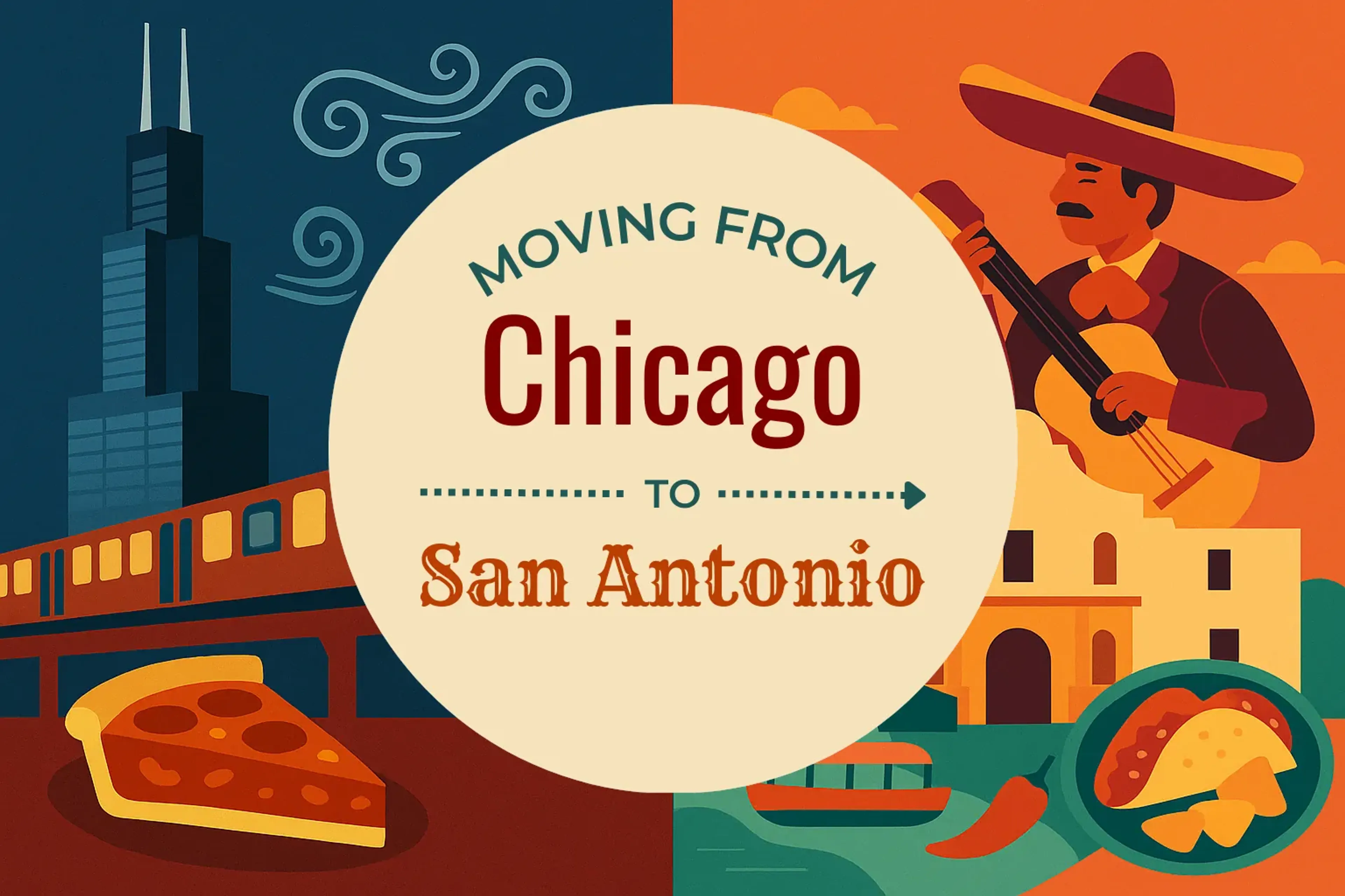 Side-by-side comparison of Chicago to San Antonio moving companies