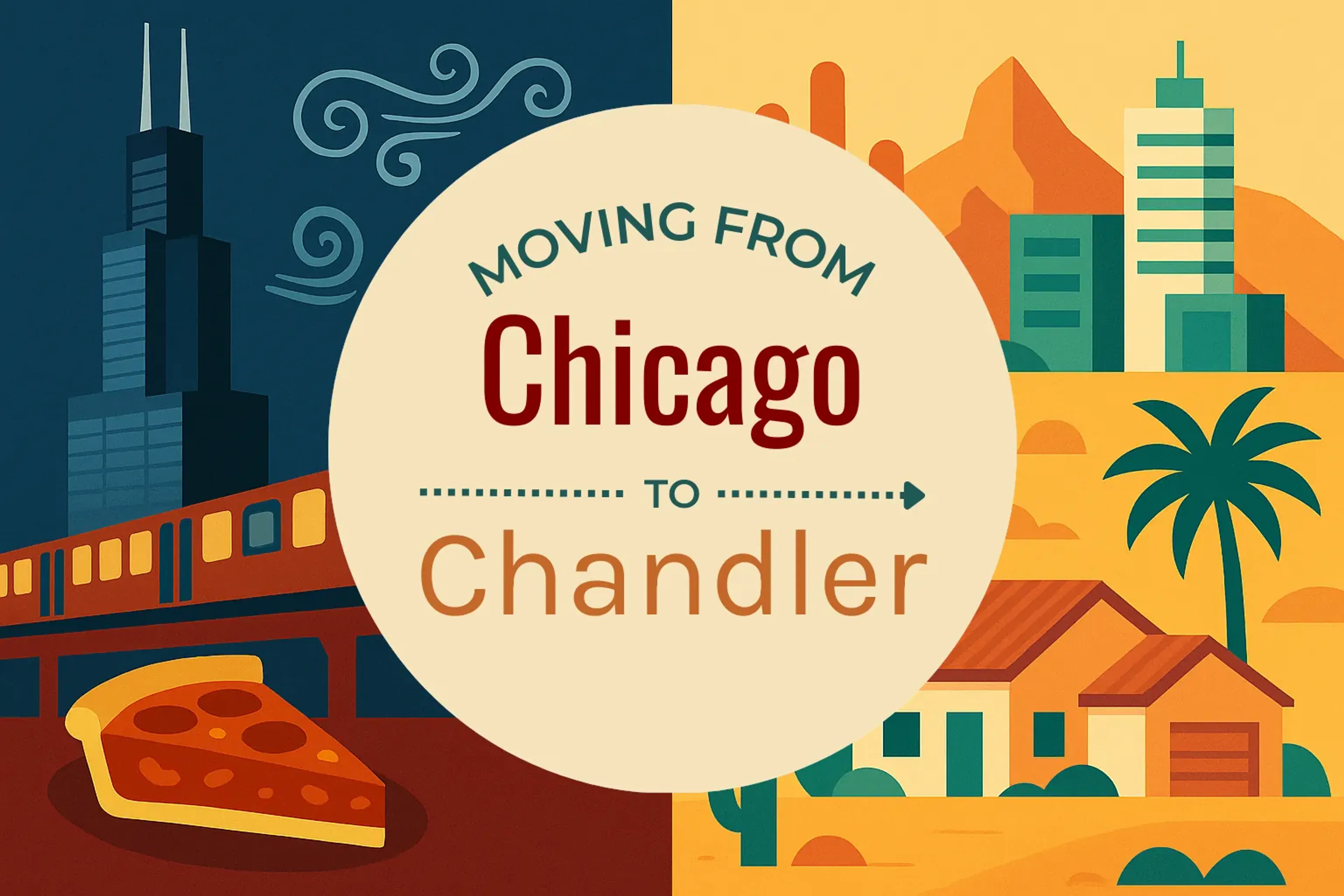Side-by-side comparison of Chicago to Chandler moving companies