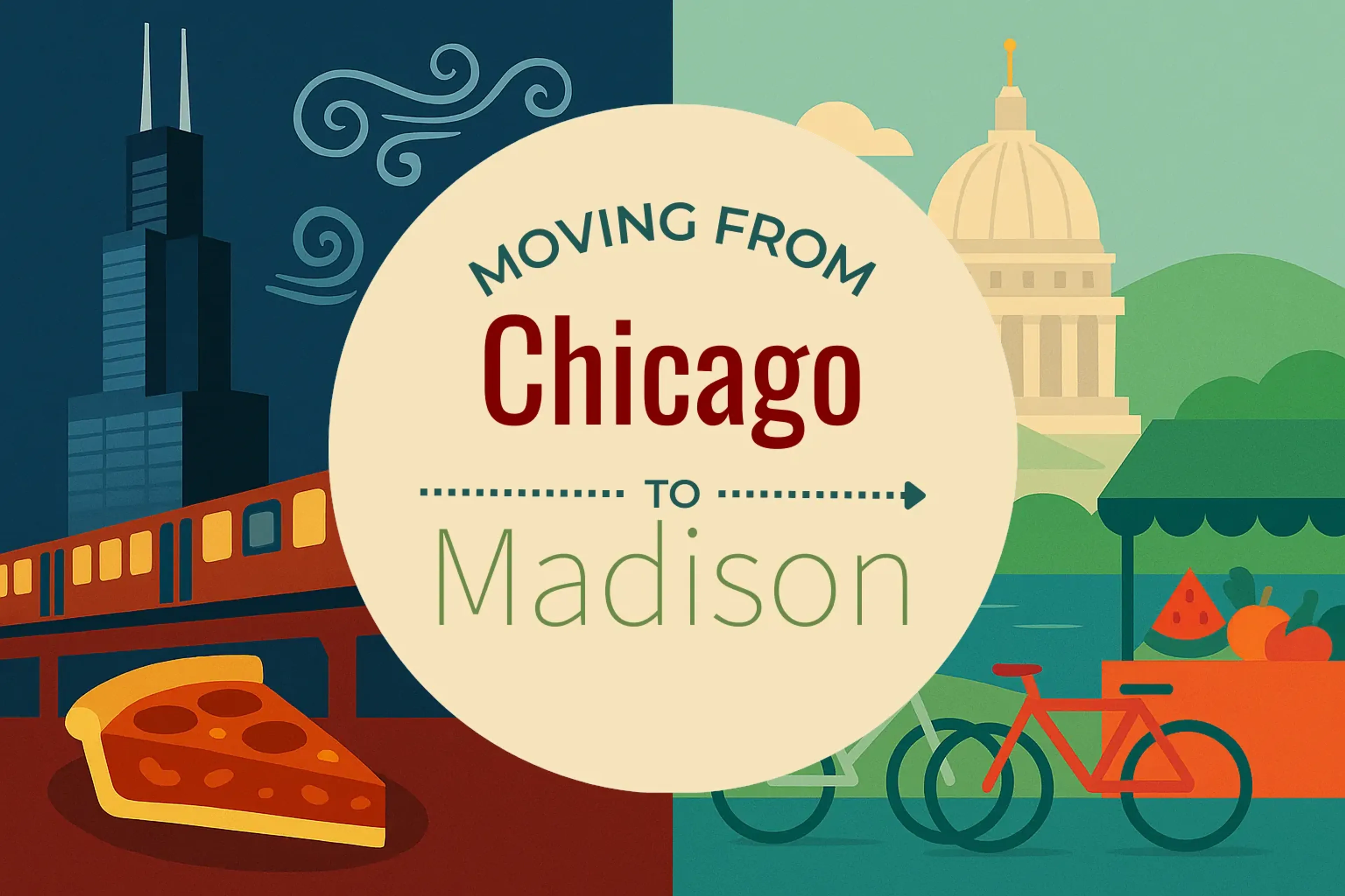 Side-by-side comparison of Chicago to Madison moving companies