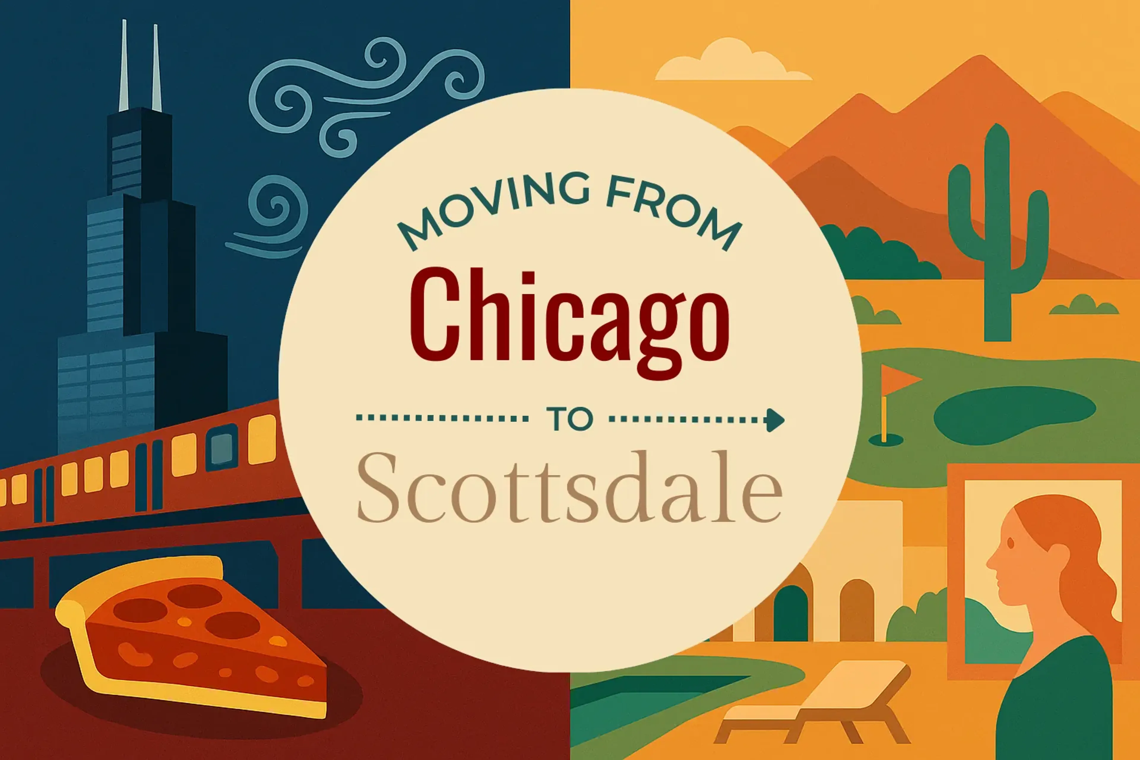 Side-by-side comparison of Chicago to Scottsdale moving companies
