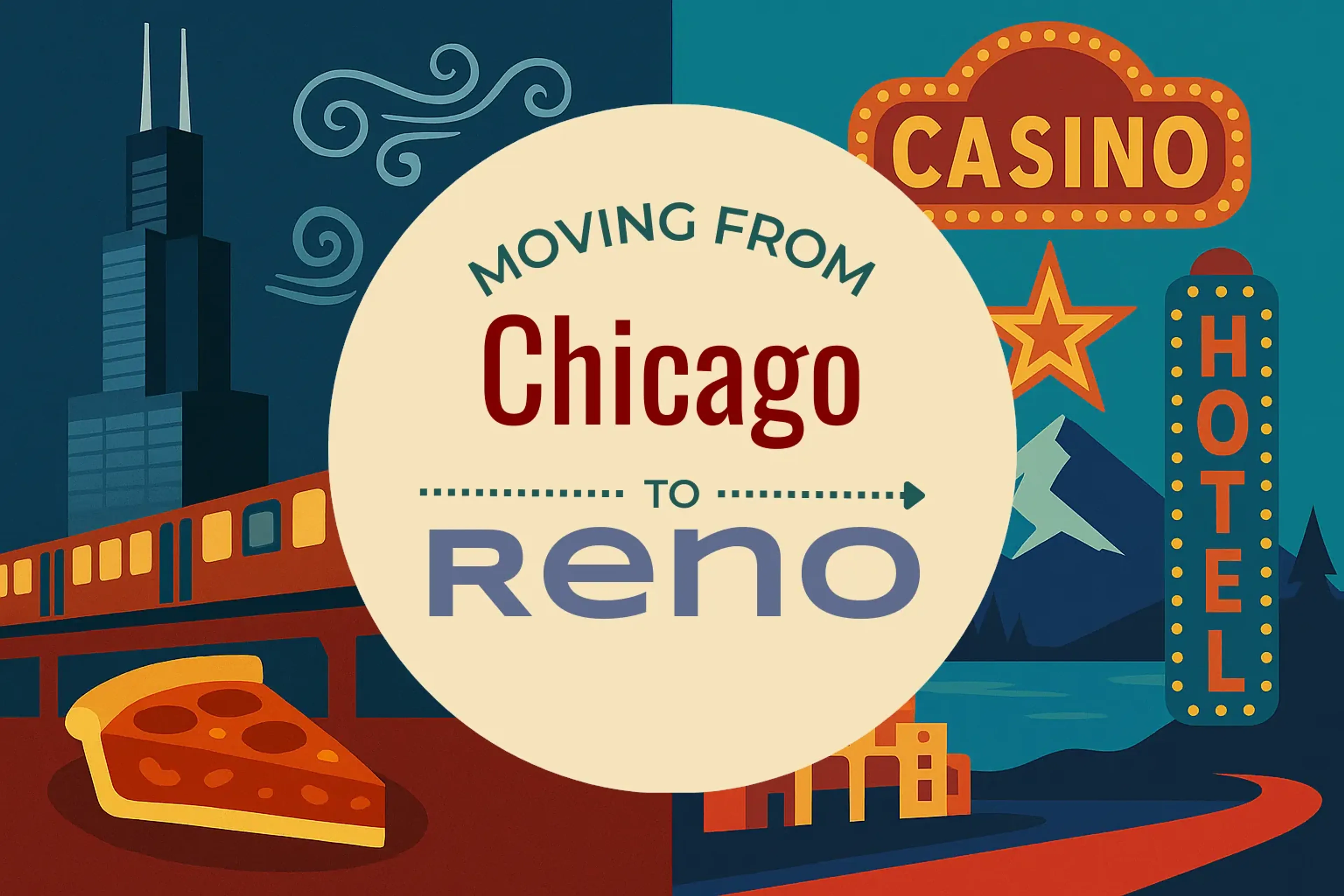 Side-by-side comparison of Chicago to Reno moving companies