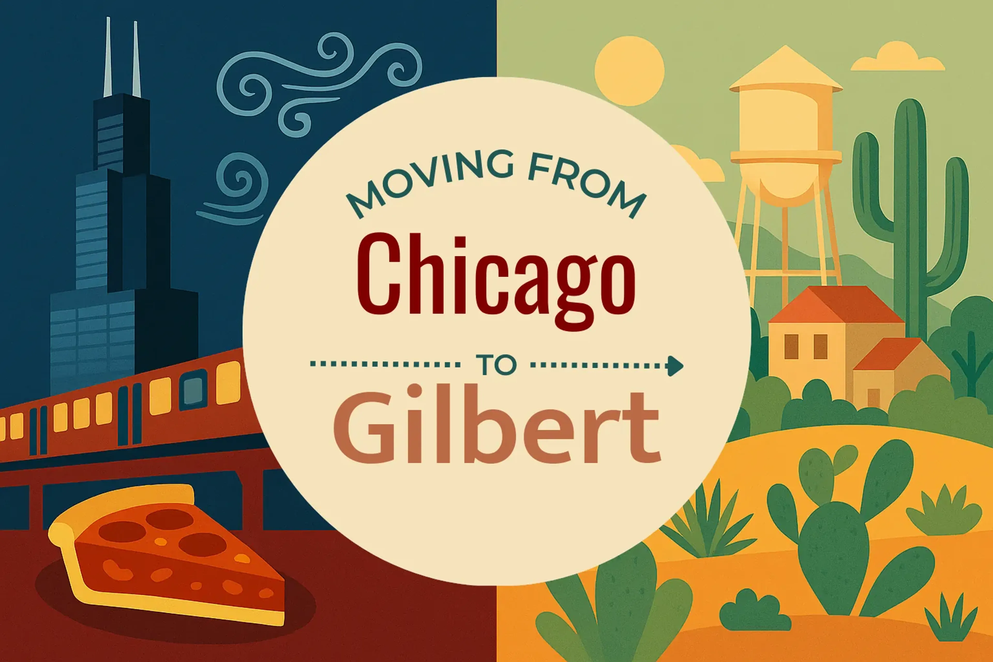 Side-by-side comparison of Chicago to Gilbert moving companies