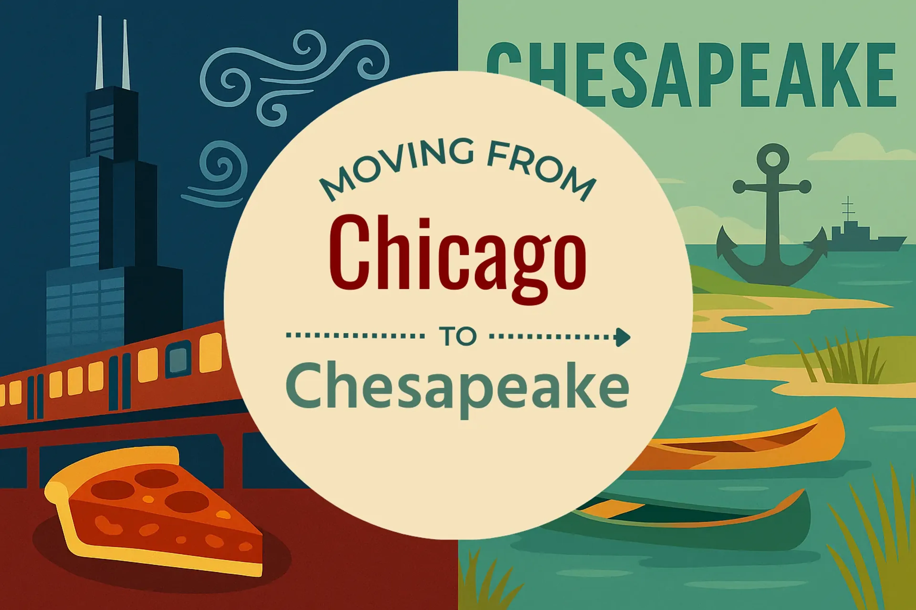 Side-by-side comparison of Chicago to Chesapeake moving companies