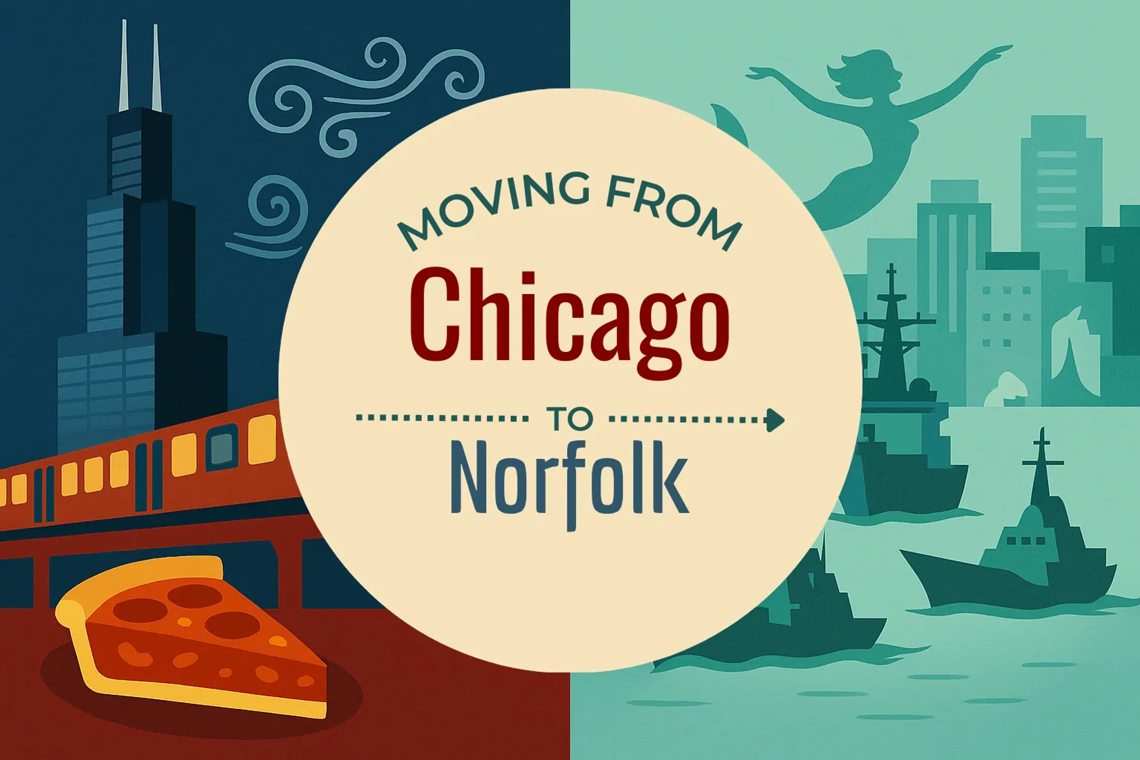 Side-by-side comparison of Chicago to Norfolk moving companies