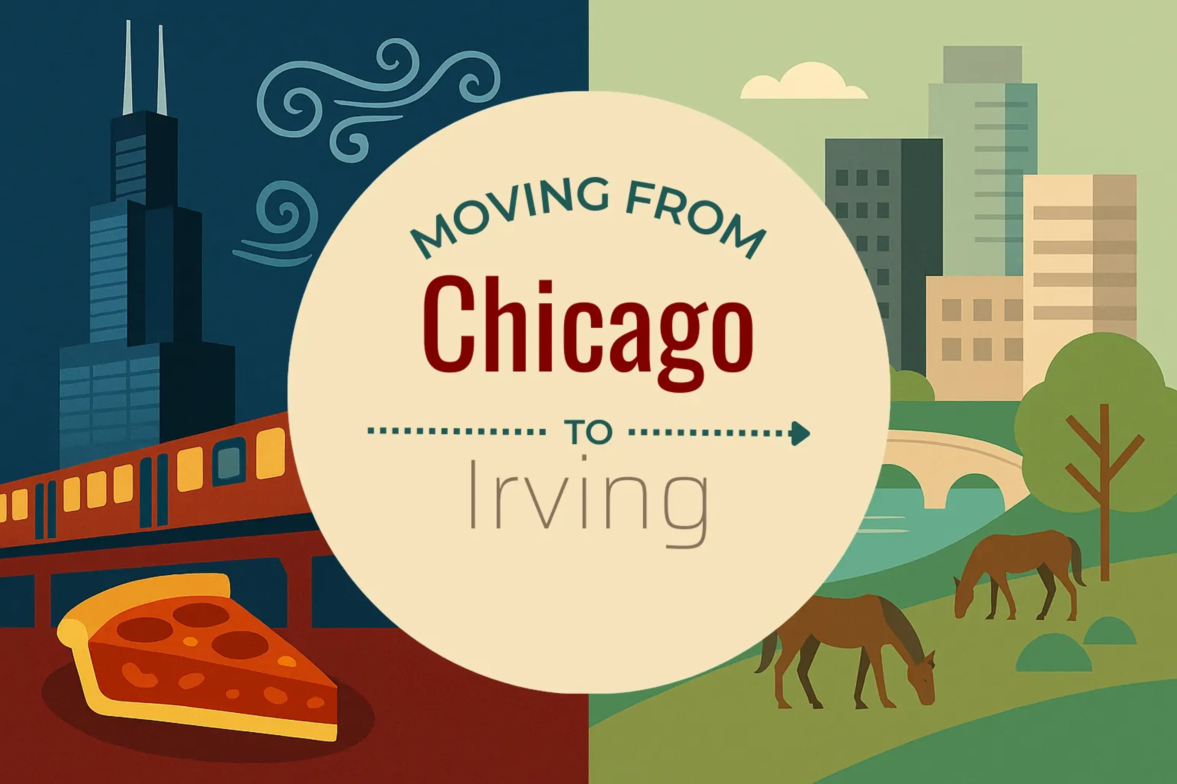 Side-by-side comparison of Chicago to Irving moving companies