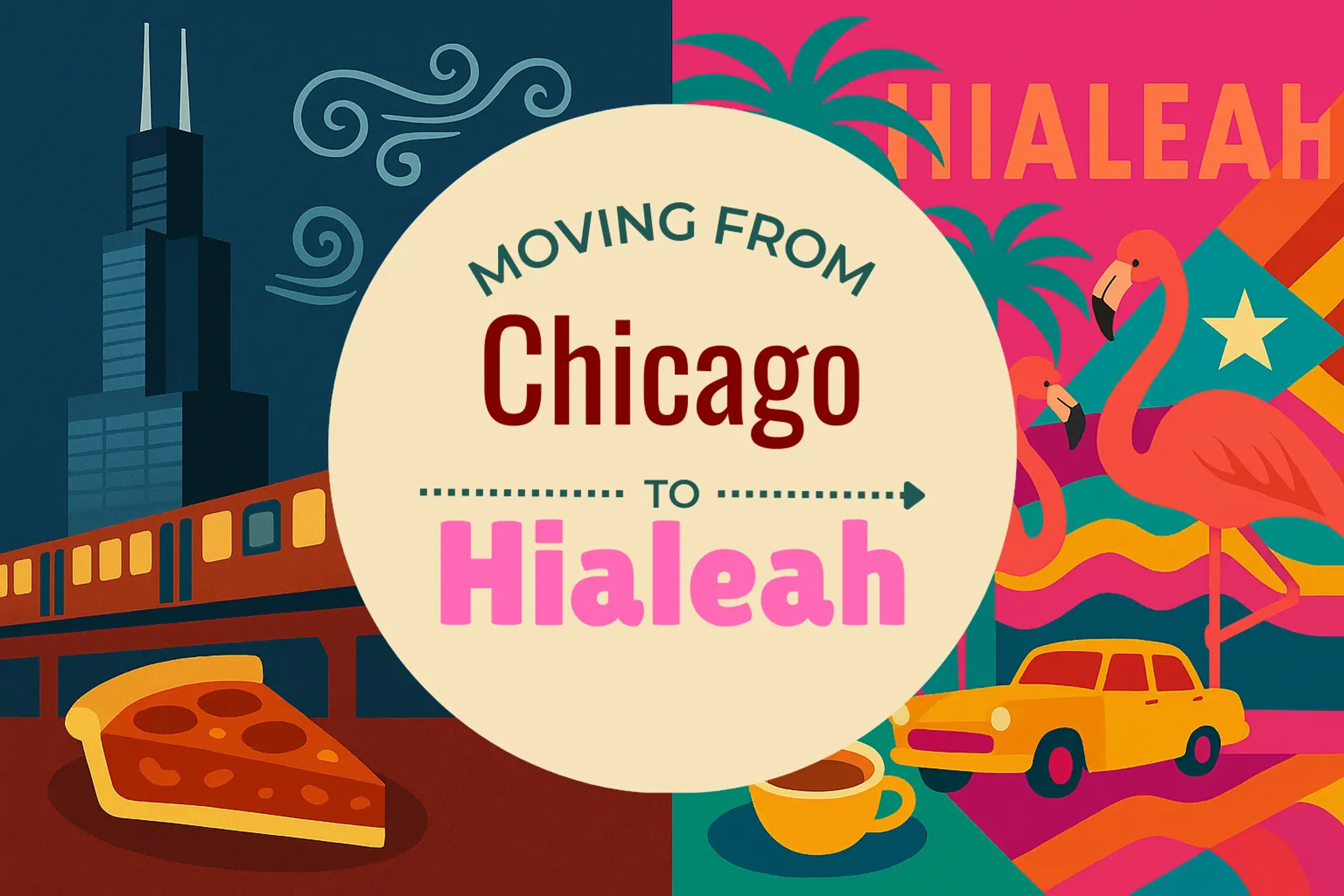Side-by-side comparison of Chicago to Hialeah moving companies