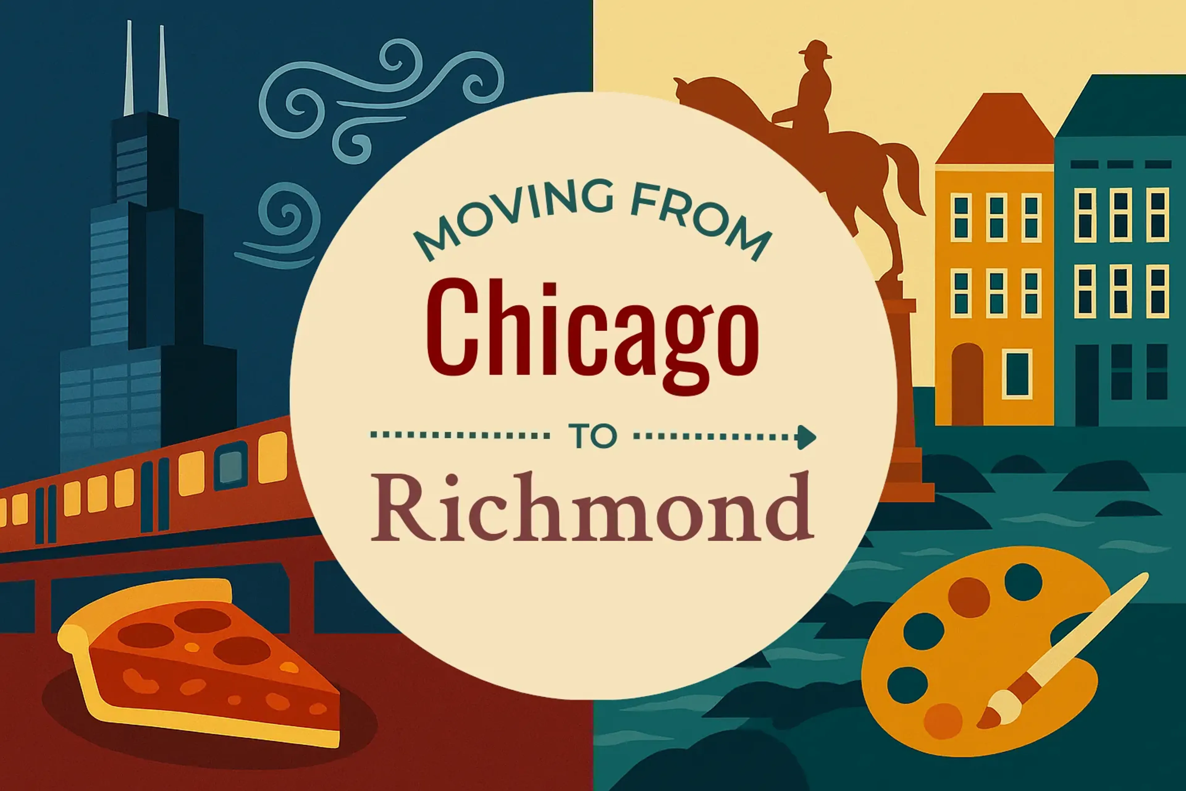 Side-by-side comparison of Chicago to Richmond moving companies
