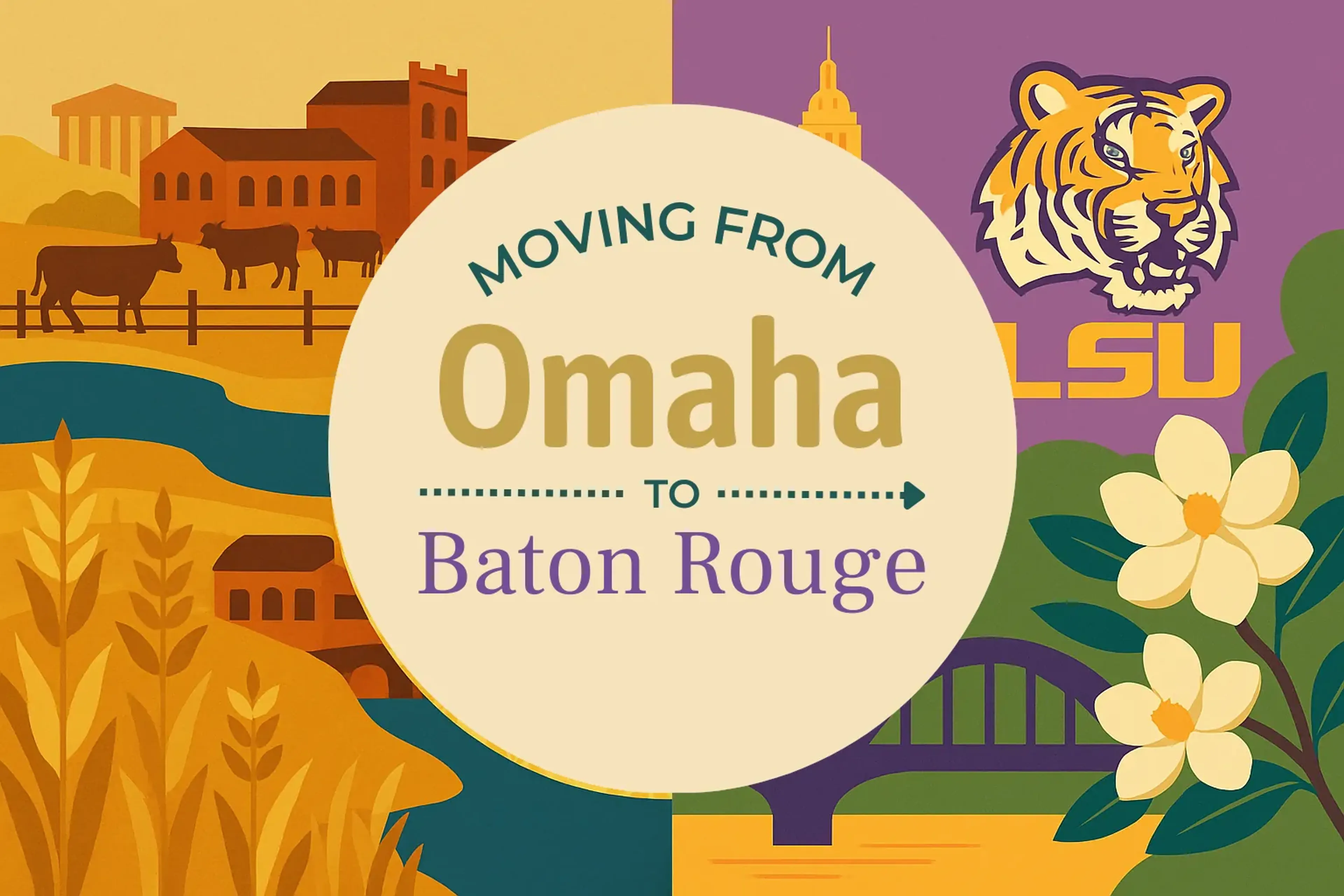 Side-by-side comparison of Omaha to Baton Rouge moving companies