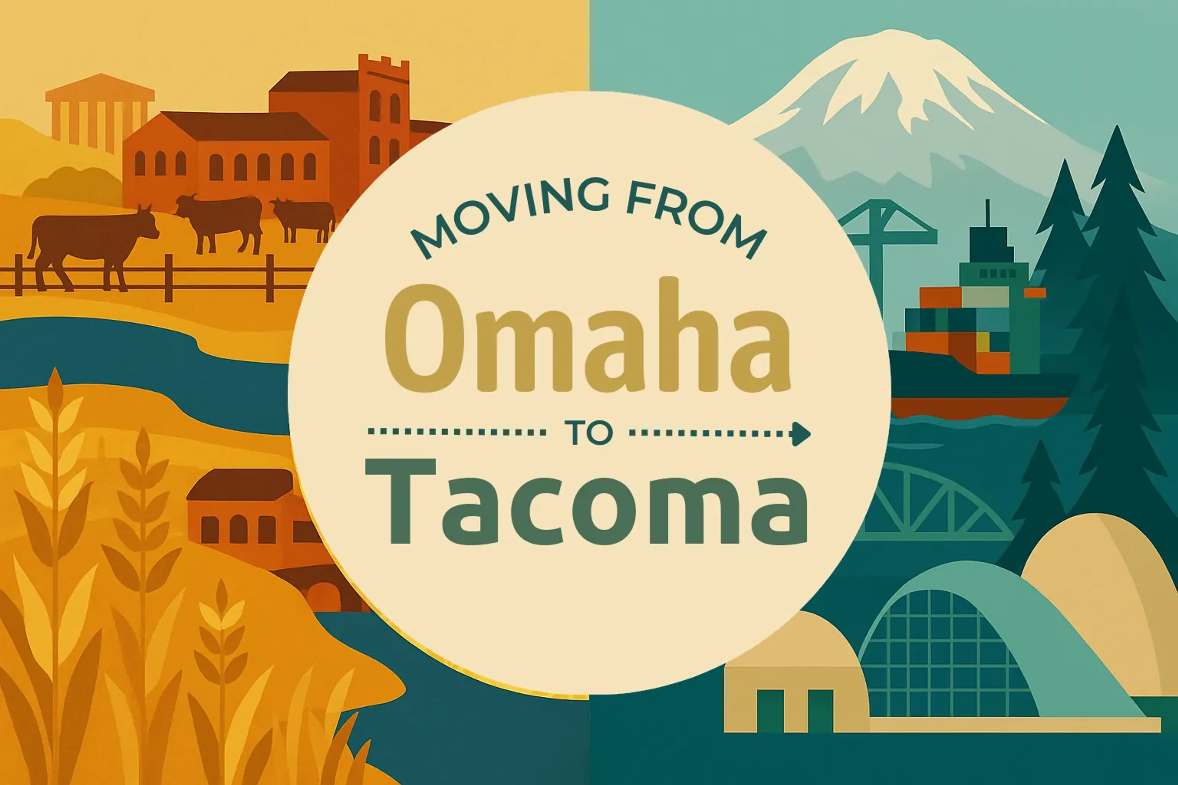 Side-by-side comparison of Omaha to Tacoma moving companies