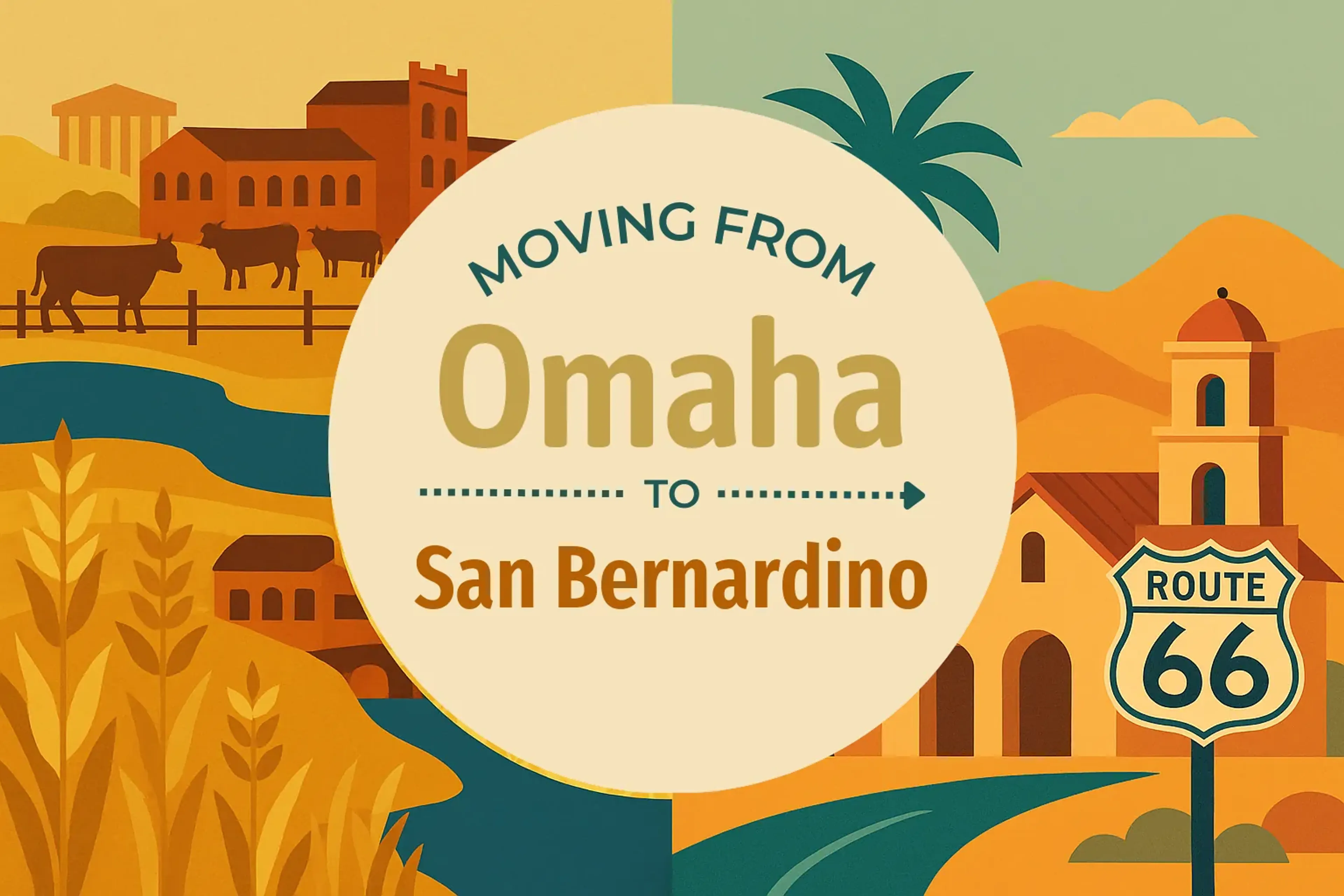 Side-by-side comparison of Omaha to San Bernardino moving companies