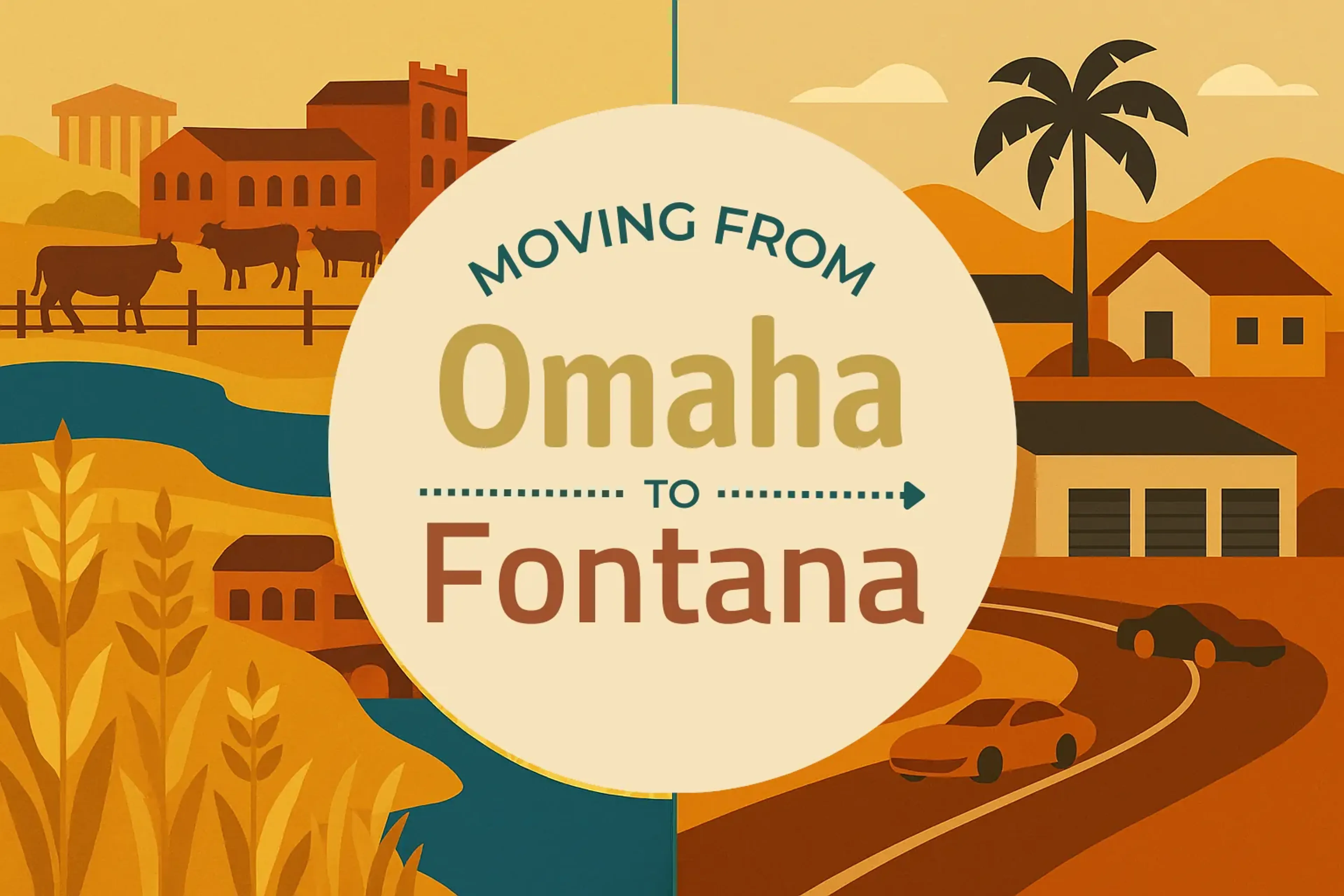 Side-by-side comparison of Omaha to Fontana moving companies