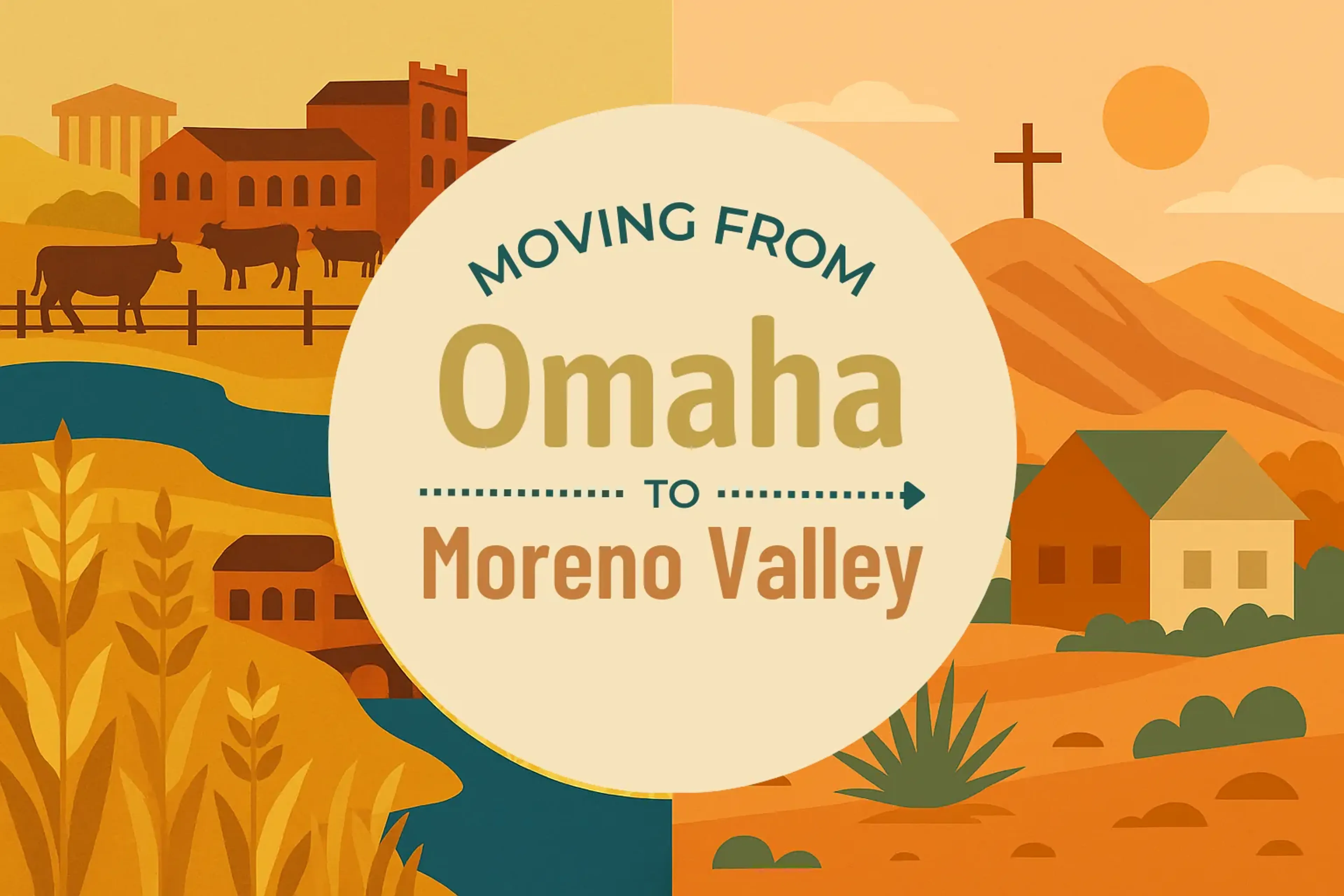 Side-by-side comparison of Omaha to Moreno Valley moving companies