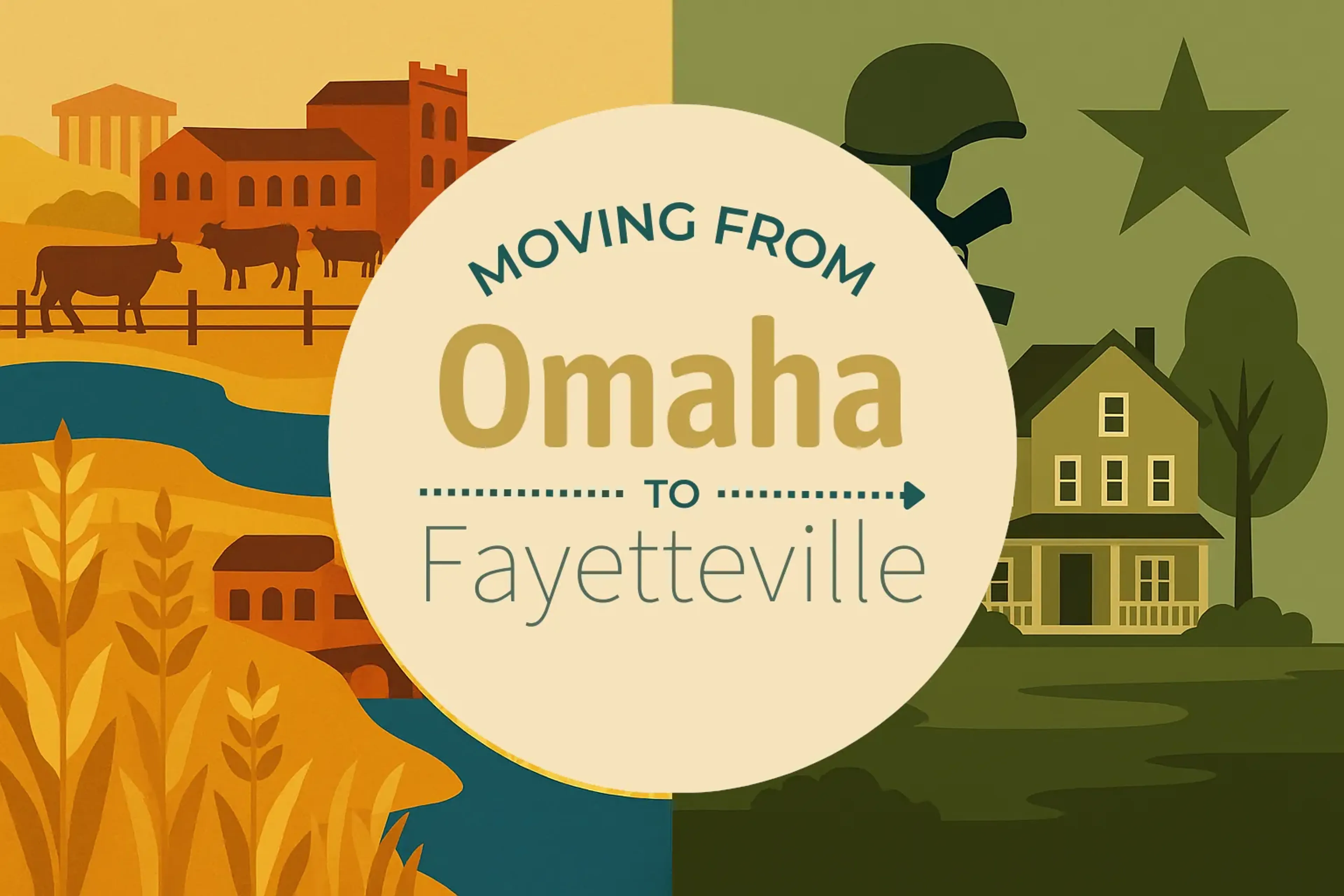 Side-by-side comparison of Omaha to Fayetteville moving companies