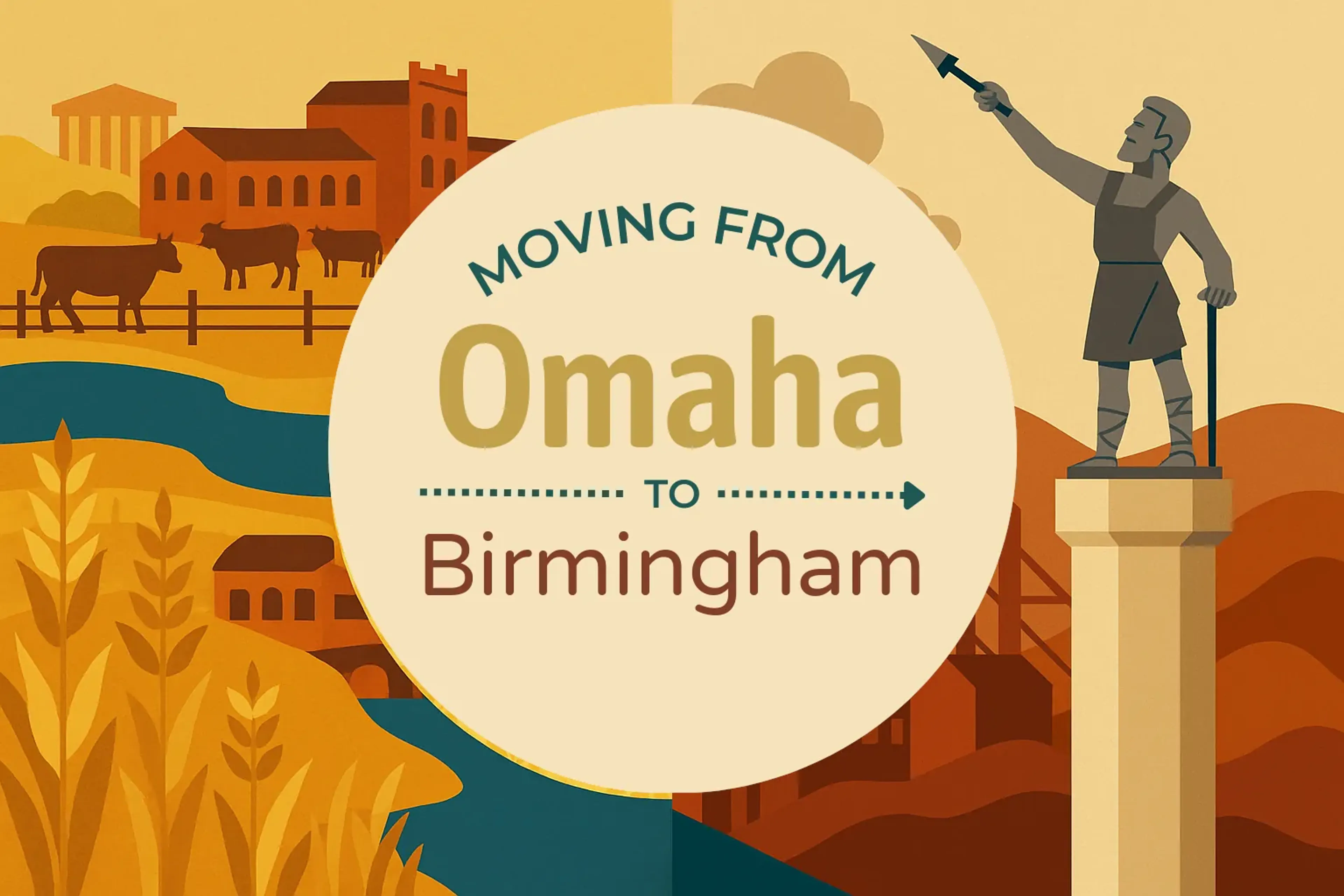 Side-by-side comparison of Omaha to Birmingham moving companies