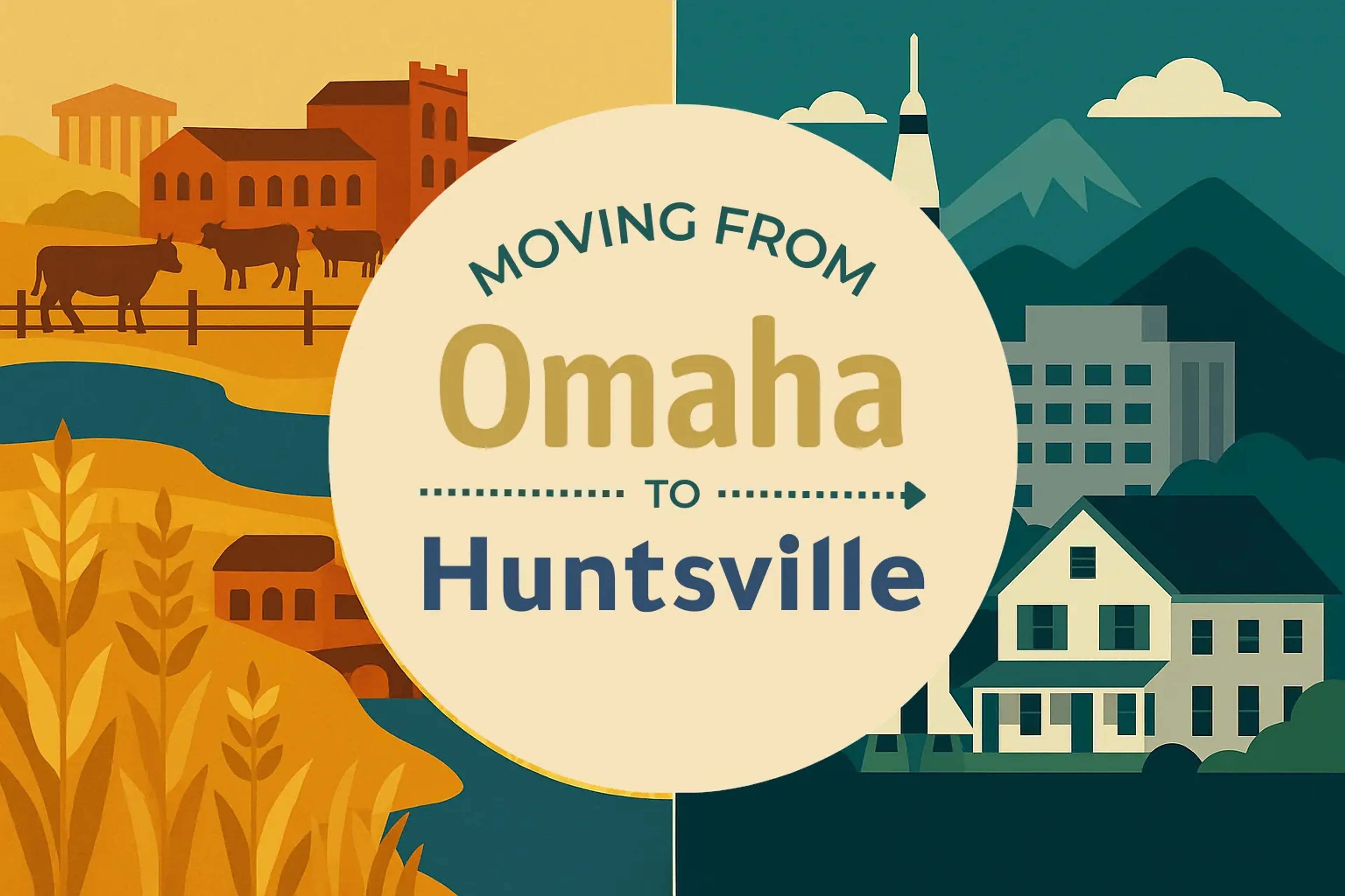 Side-by-side comparison of Omaha to Huntsville moving companies