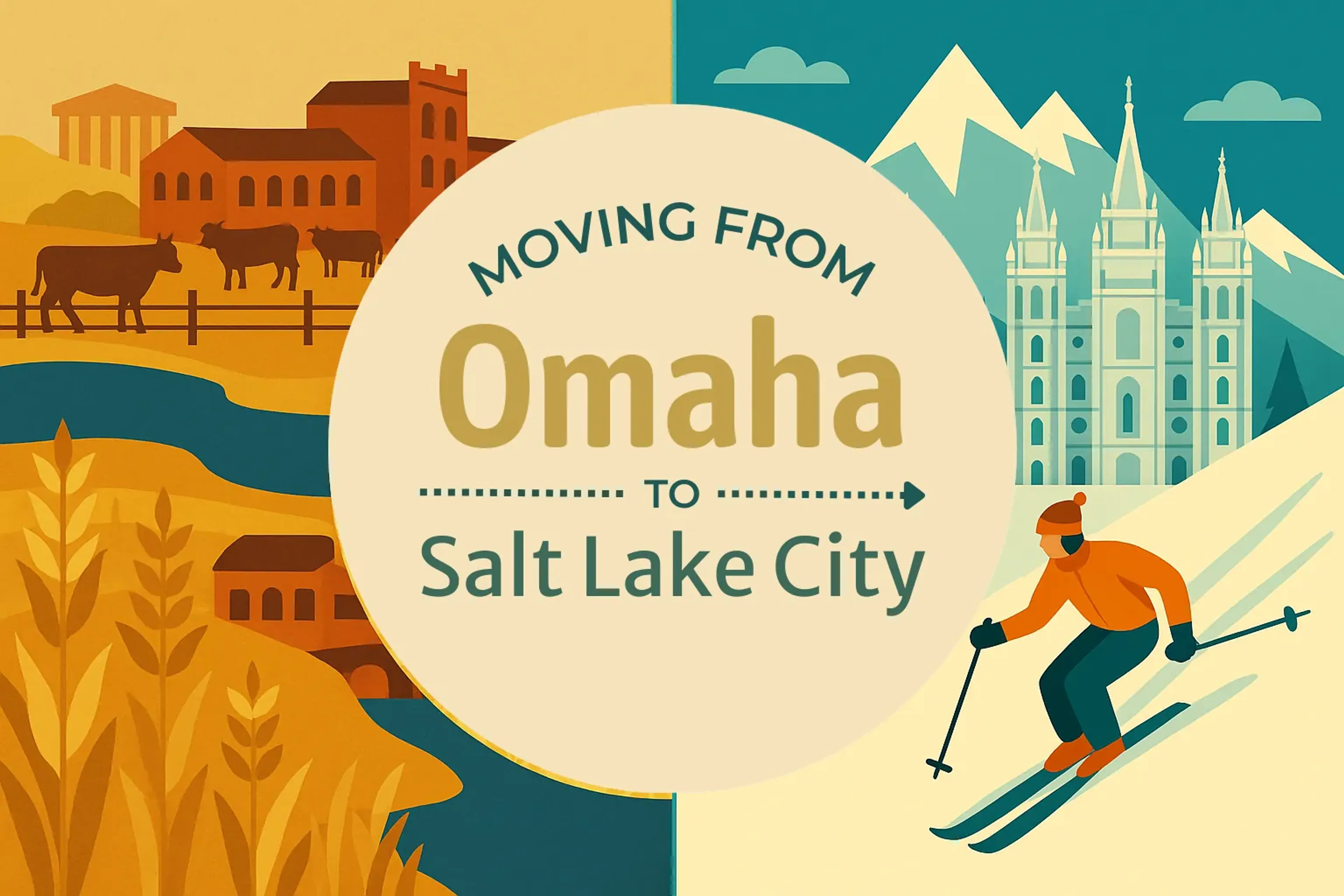Side-by-side comparison of Omaha to Salt Lake City moving companies