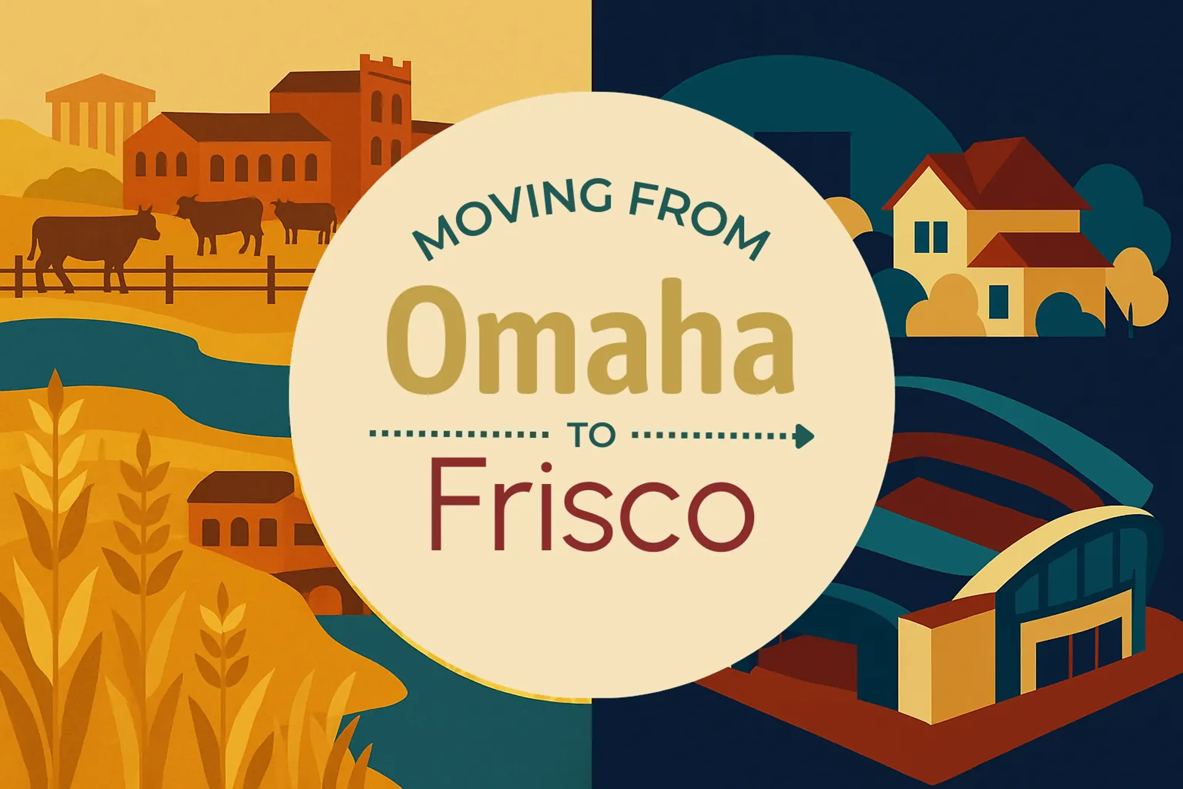 Side-by-side comparison of Omaha to Frisco moving companies