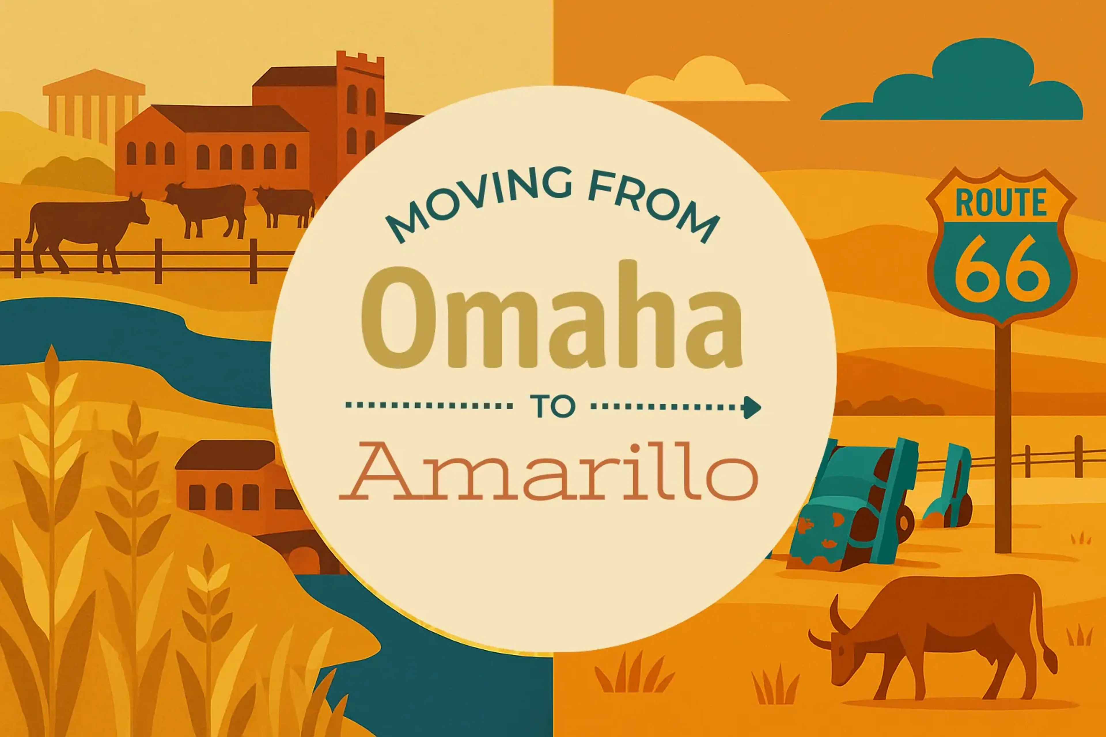 Side-by-side comparison of Omaha to Amarillo moving companies