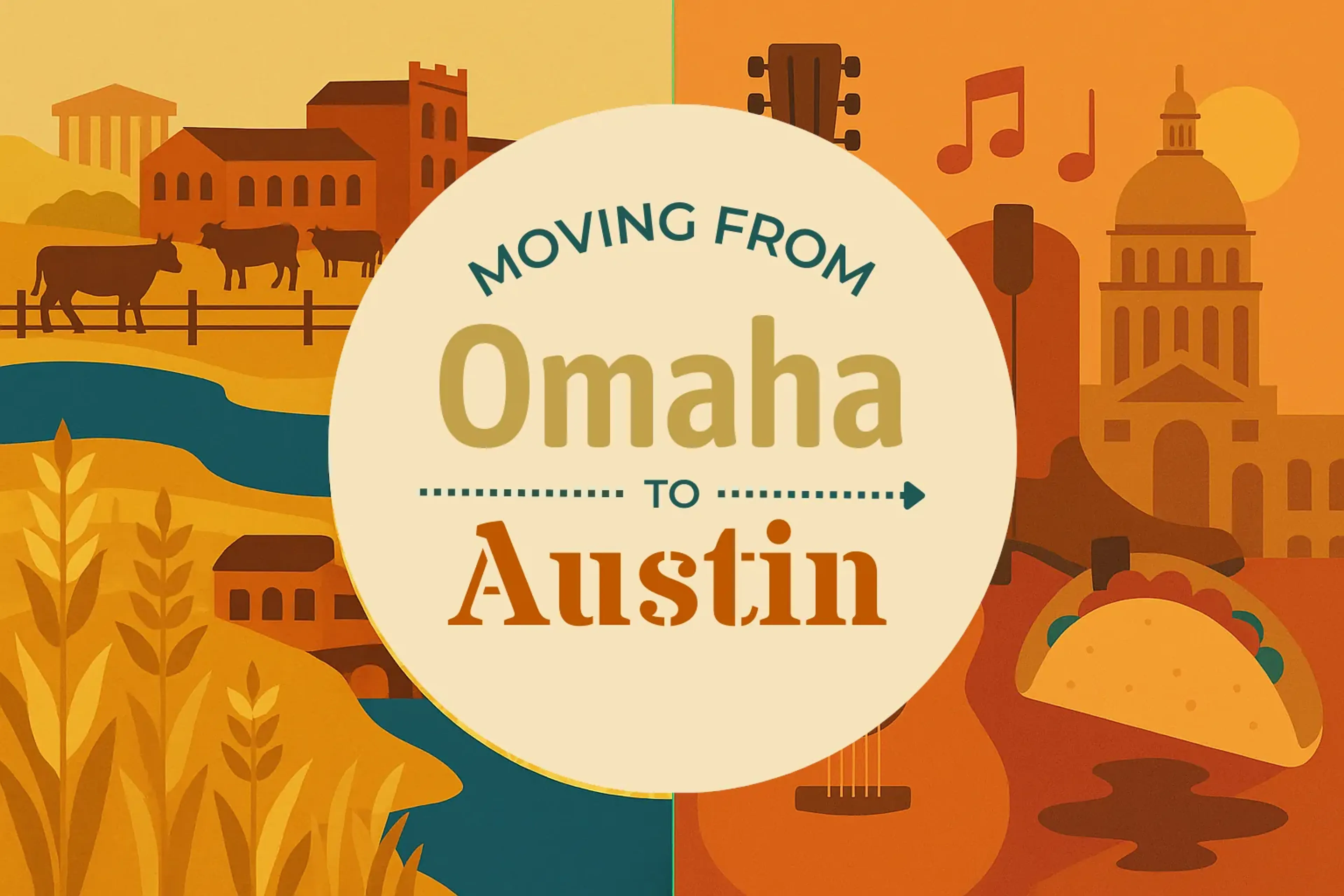 Side-by-side comparison of Omaha to Austin moving companies