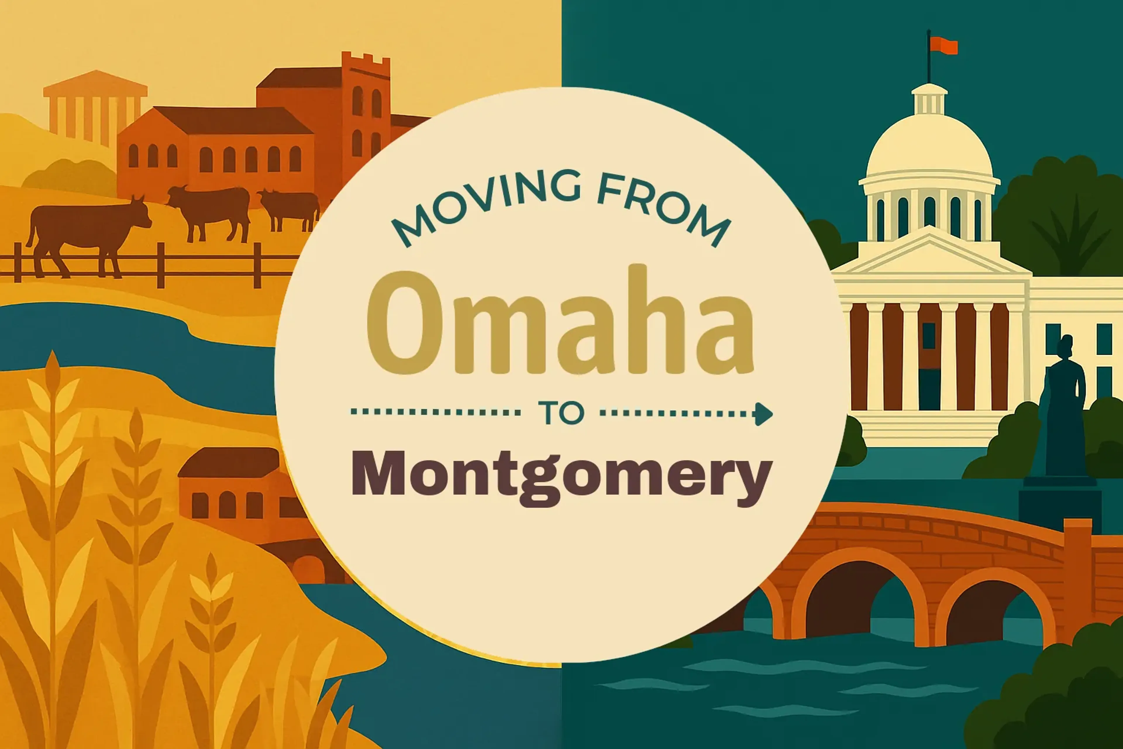 Side-by-side comparison of Omaha to Montgomery moving companies