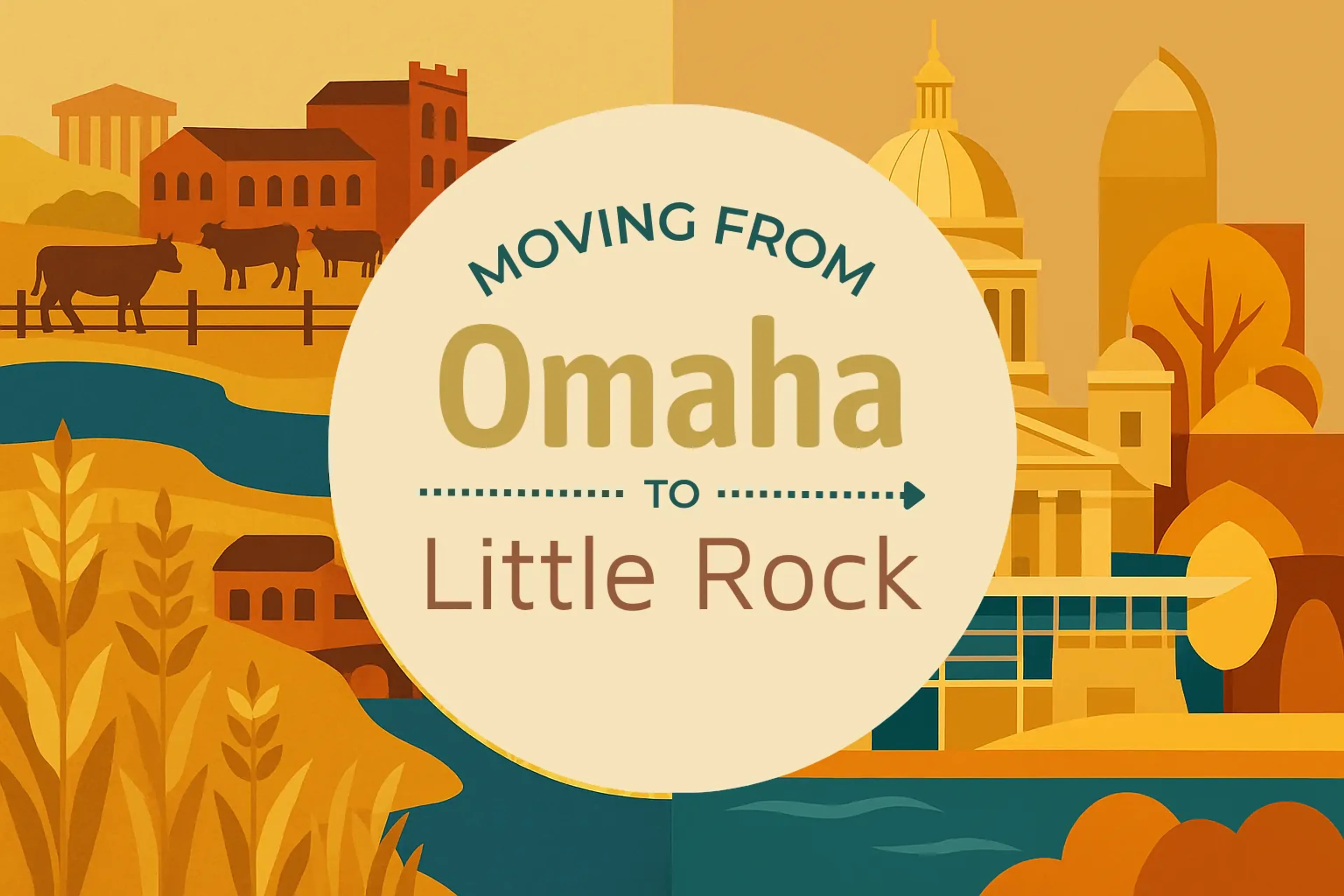 Side-by-side comparison of Omaha to Little Rock moving companies