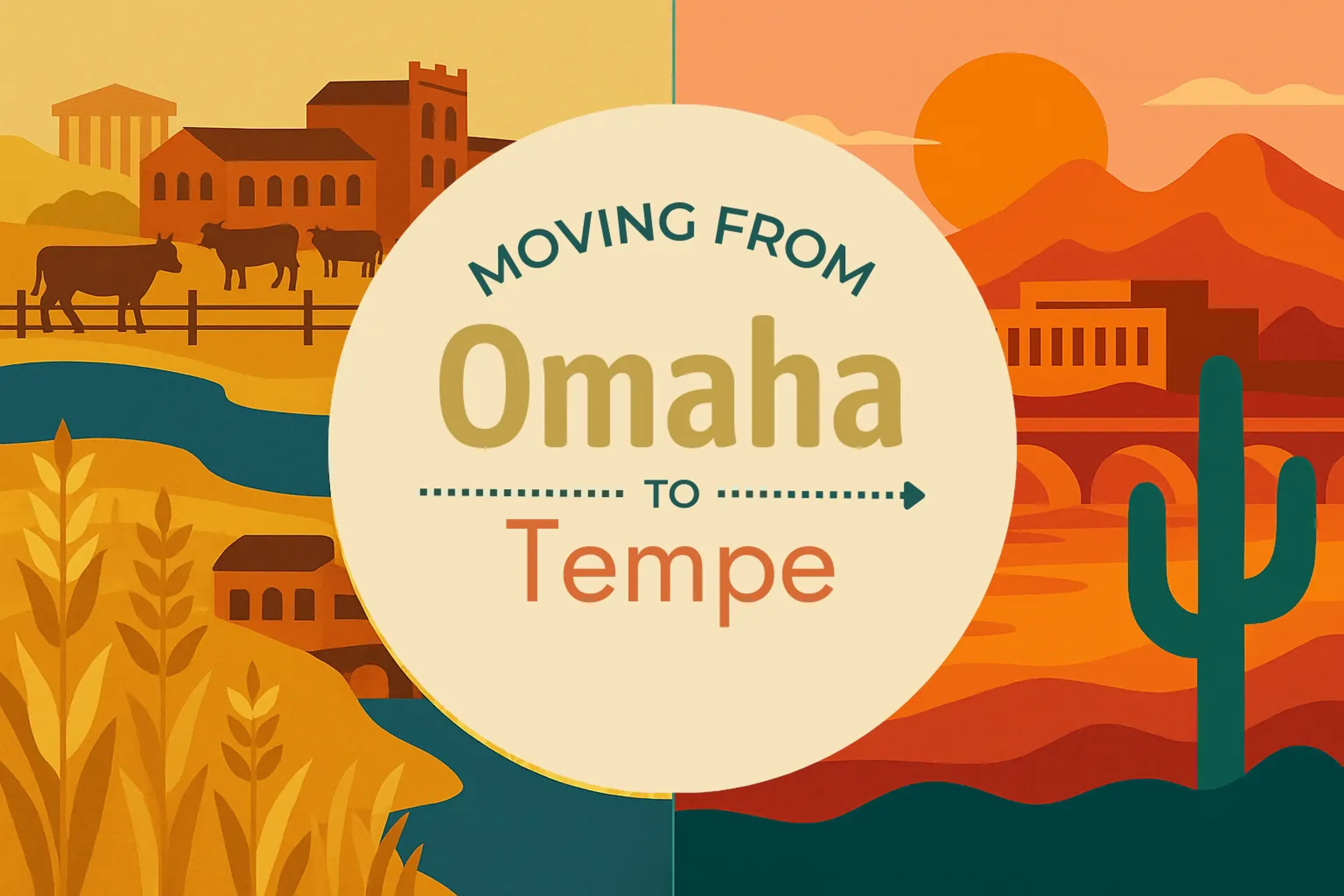 Side-by-side comparison of Omaha to Tempe moving companies