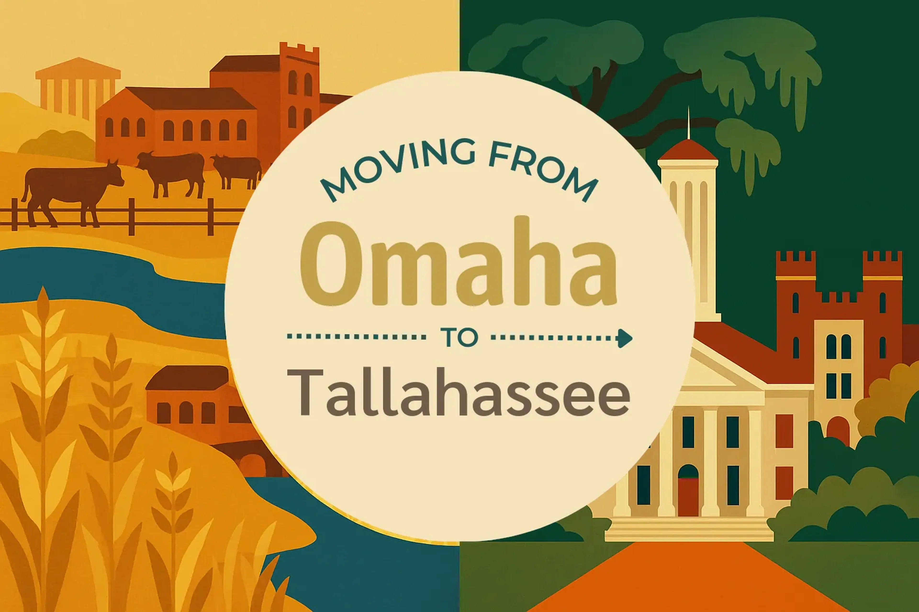 Side-by-side comparison of Omaha to Tallahassee moving companies