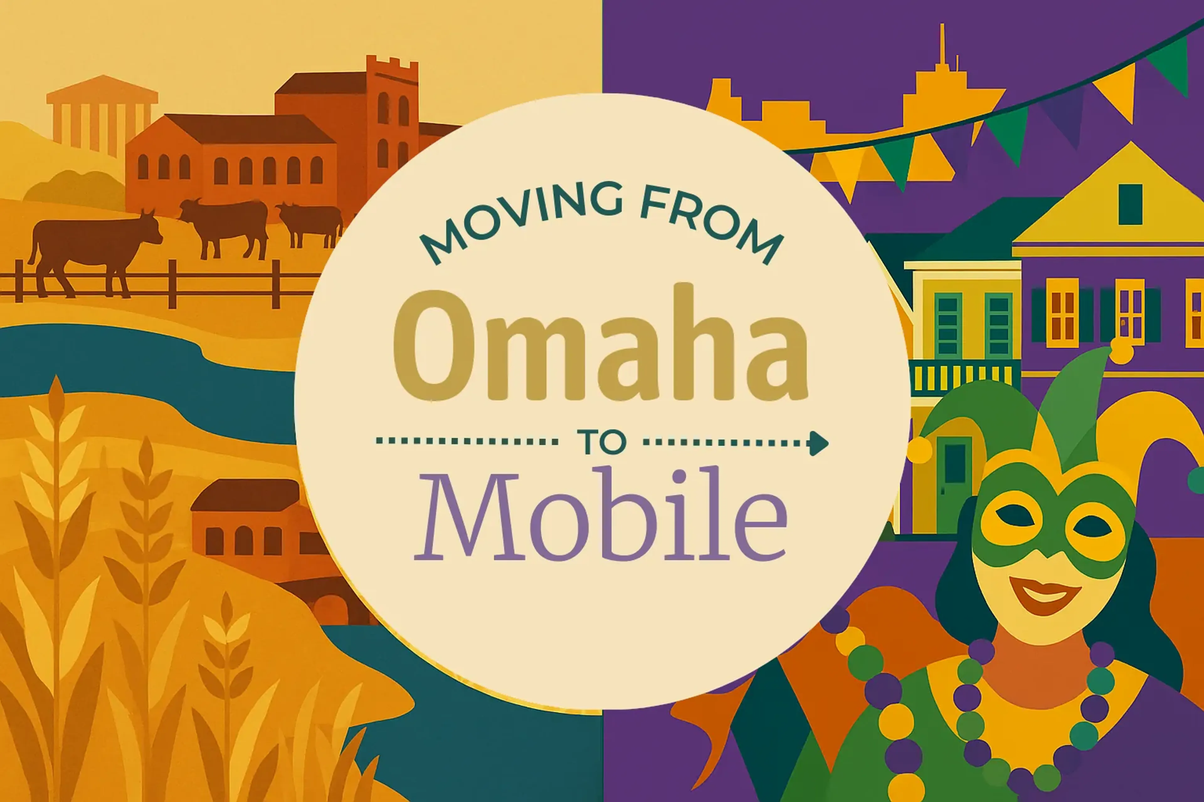 Side-by-side comparison of Omaha to Mobile moving companies