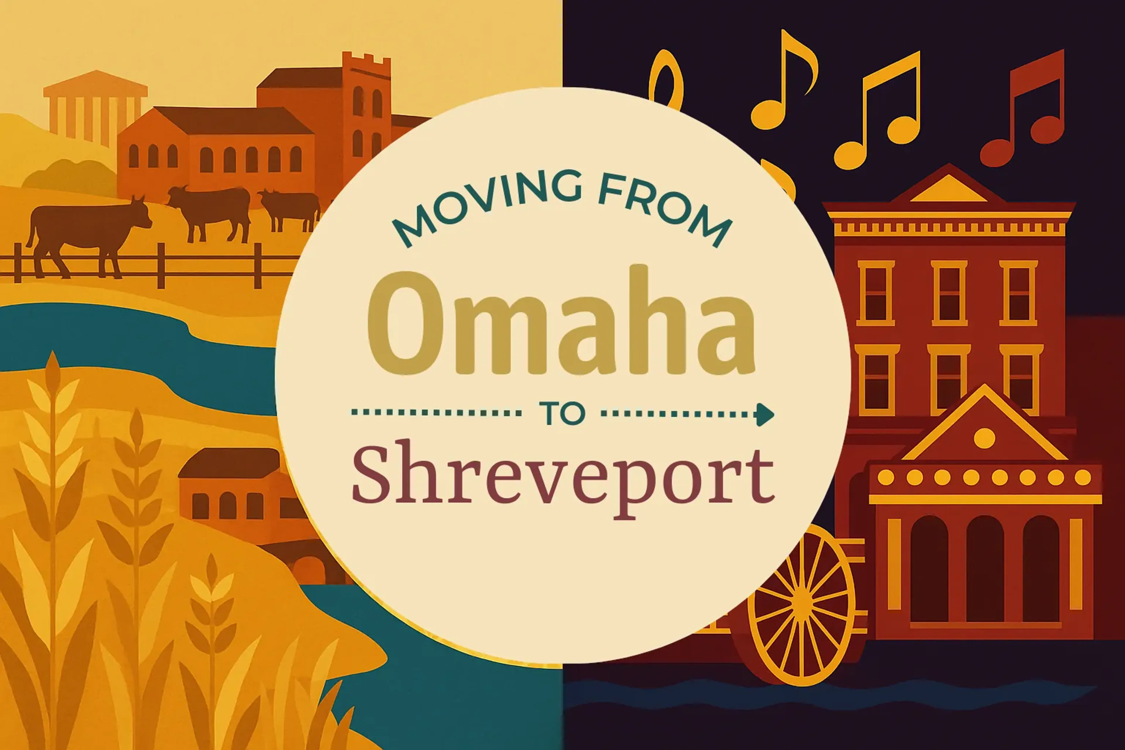 Side-by-side comparison of Omaha to Shreveport moving companies